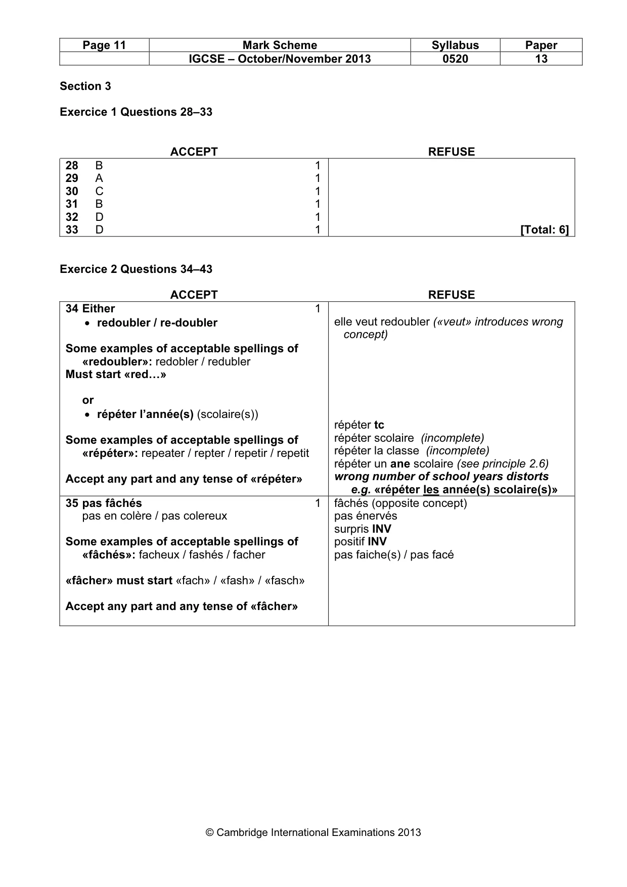 Mark scheme, page 11 of 14