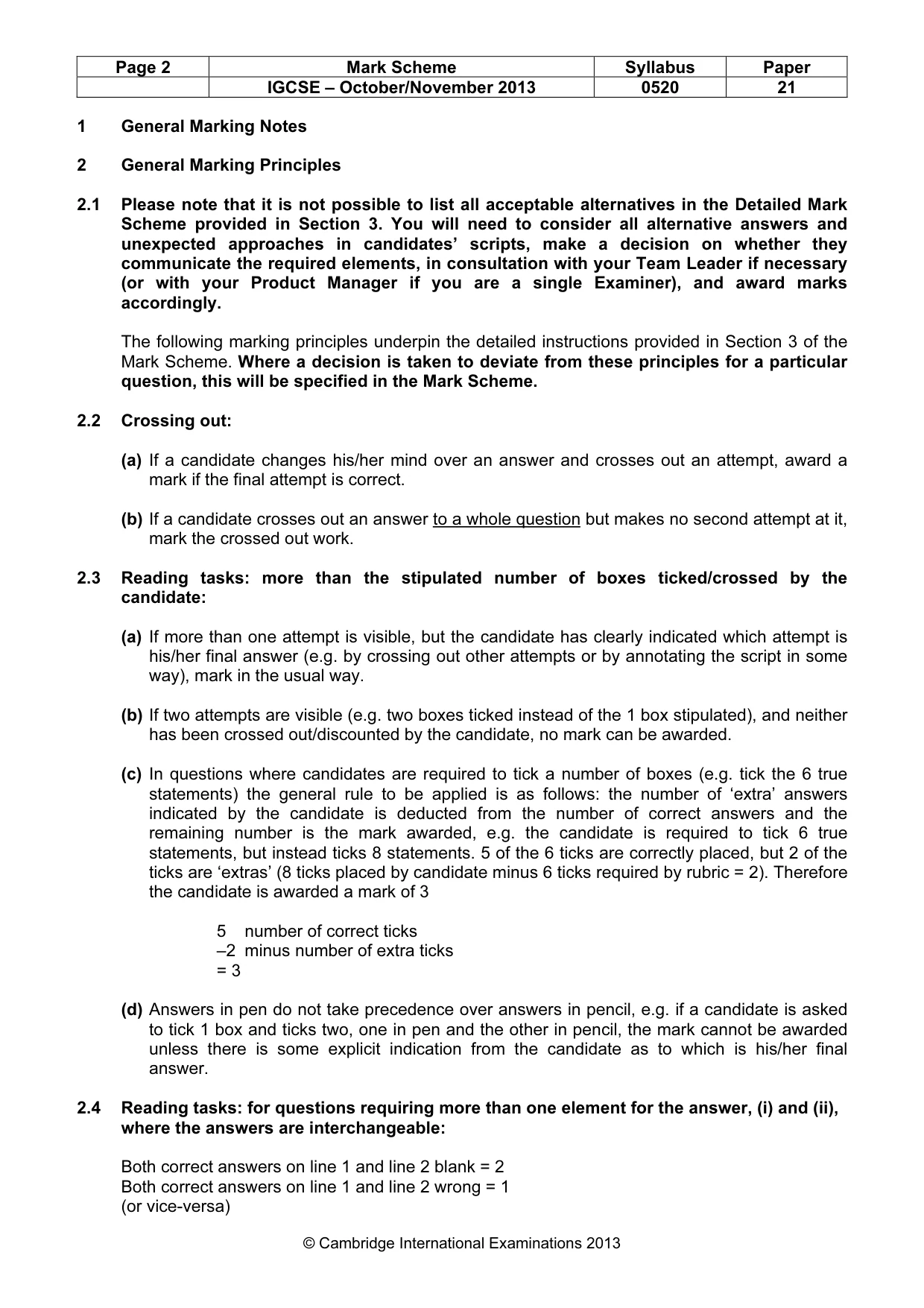 Mark scheme, page 2 of 15