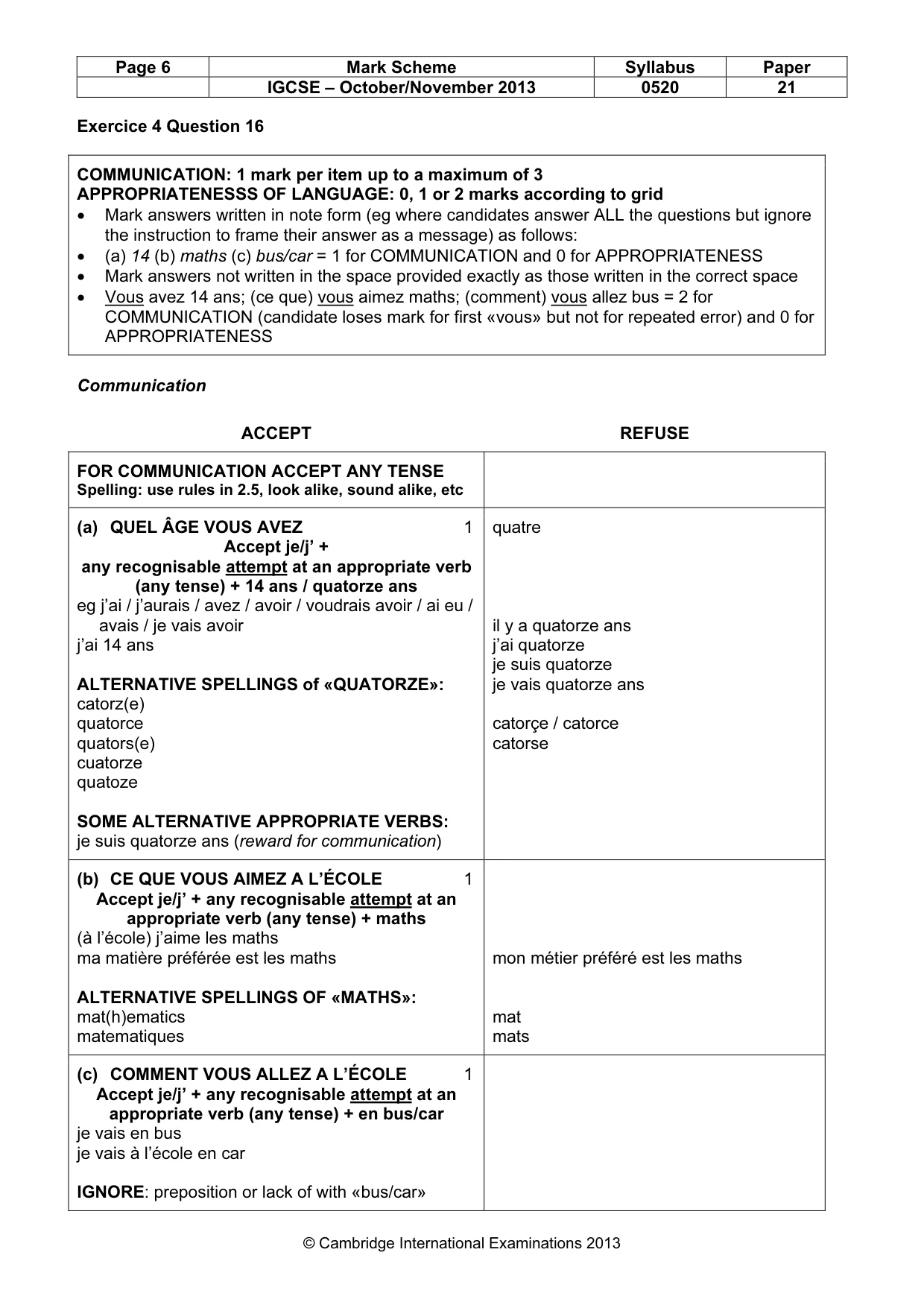 Mark scheme, page 6 of 15