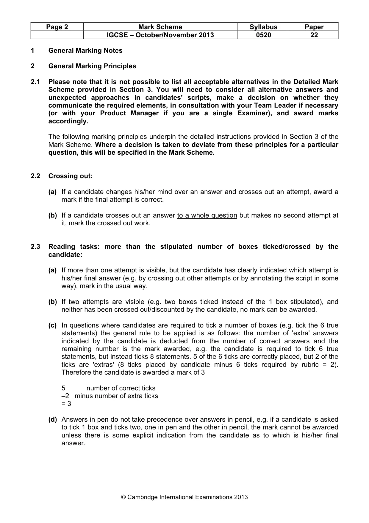 Mark scheme, page 2 of 21