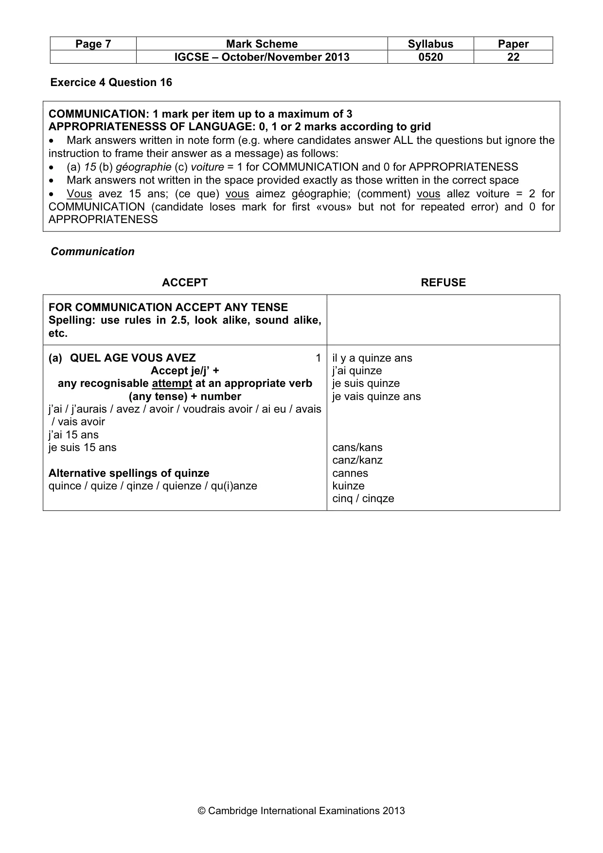 Mark scheme, page 7 of 21
