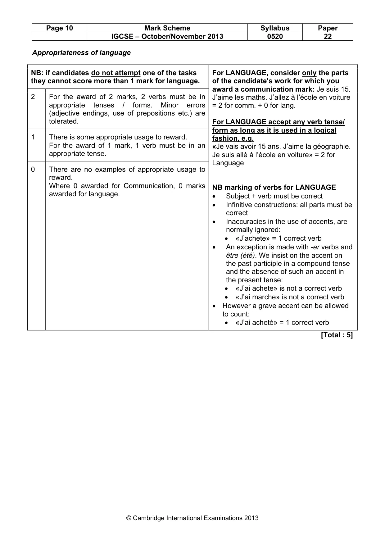 Mark scheme, page 10 of 21
