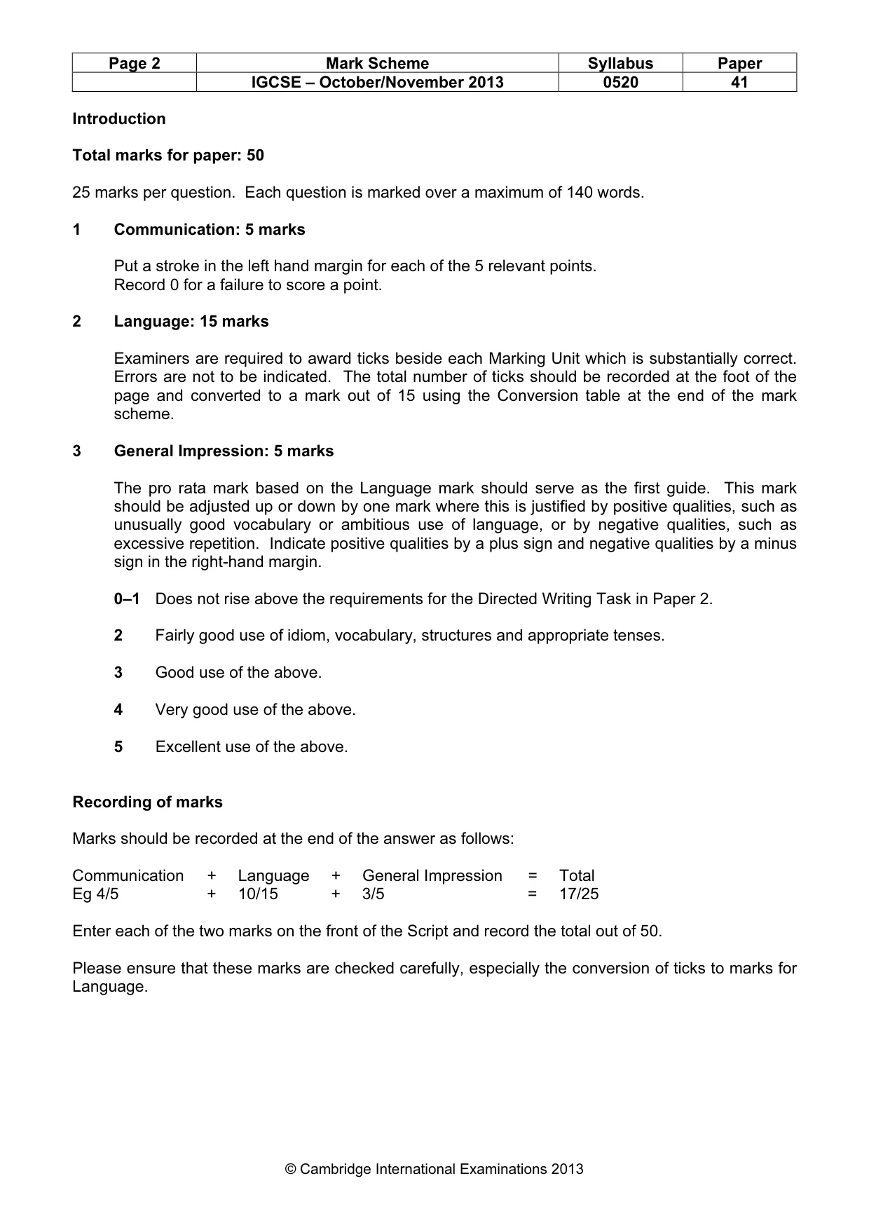 Mark scheme, page 2 of 22