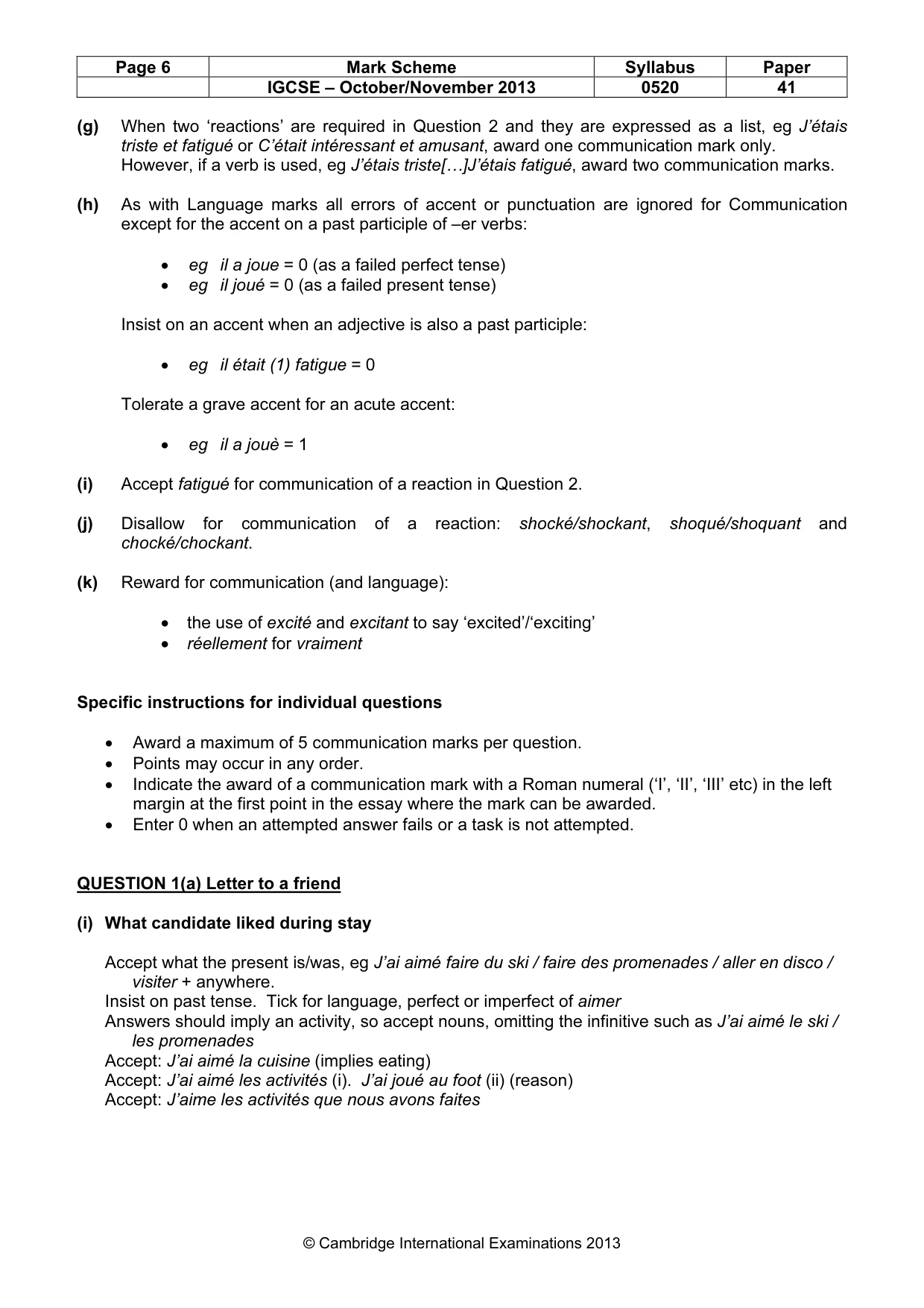 Mark scheme, page 6 of 22