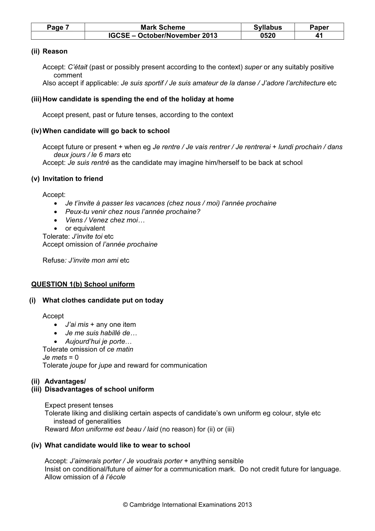 Mark scheme, page 7 of 22