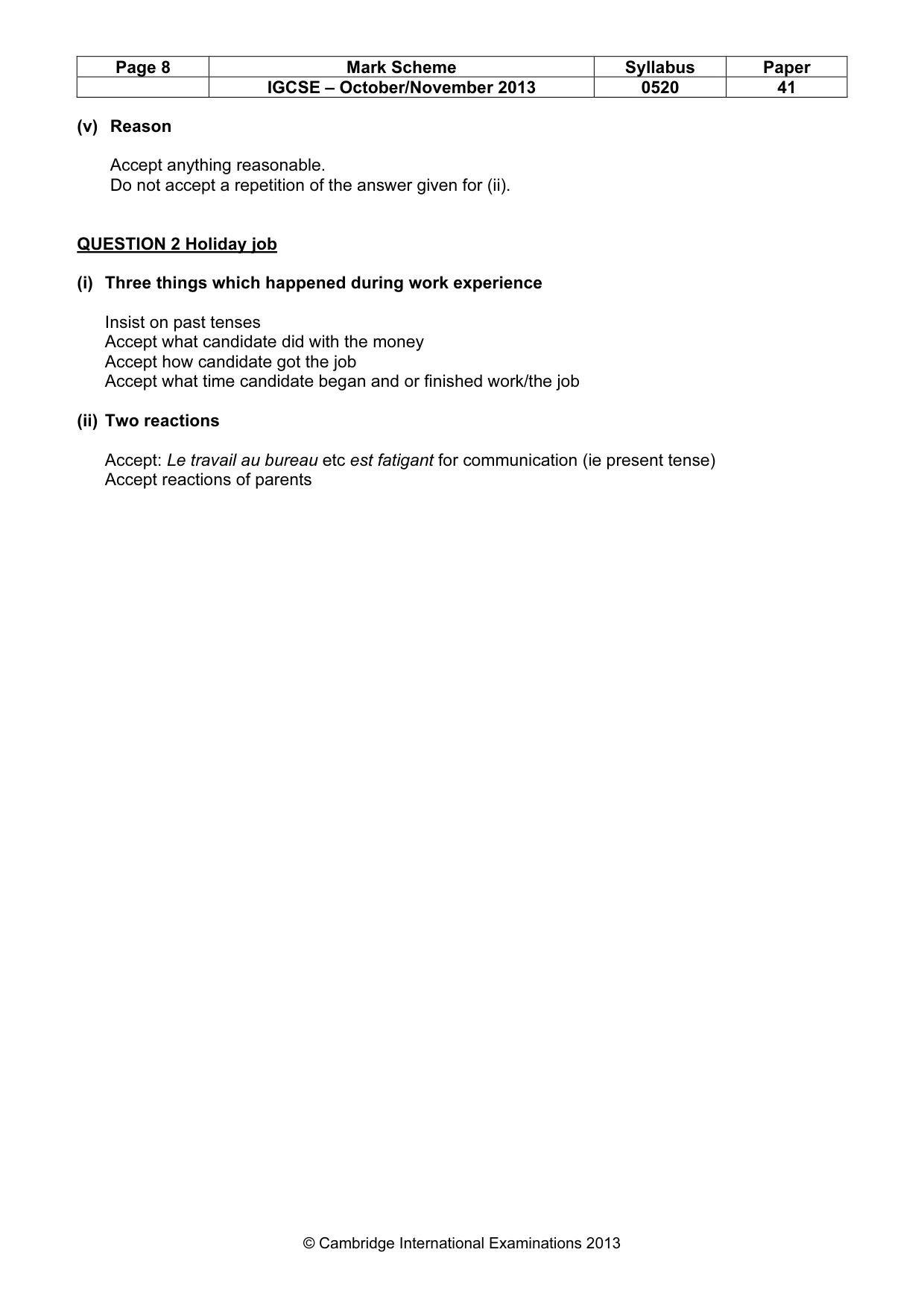 Mark scheme, page 8 of 22