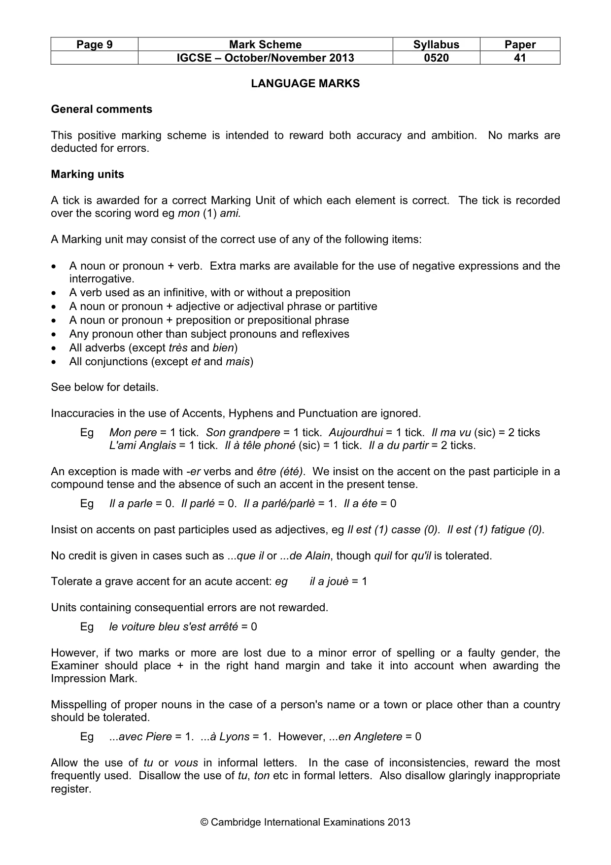 Mark scheme, page 9 of 22