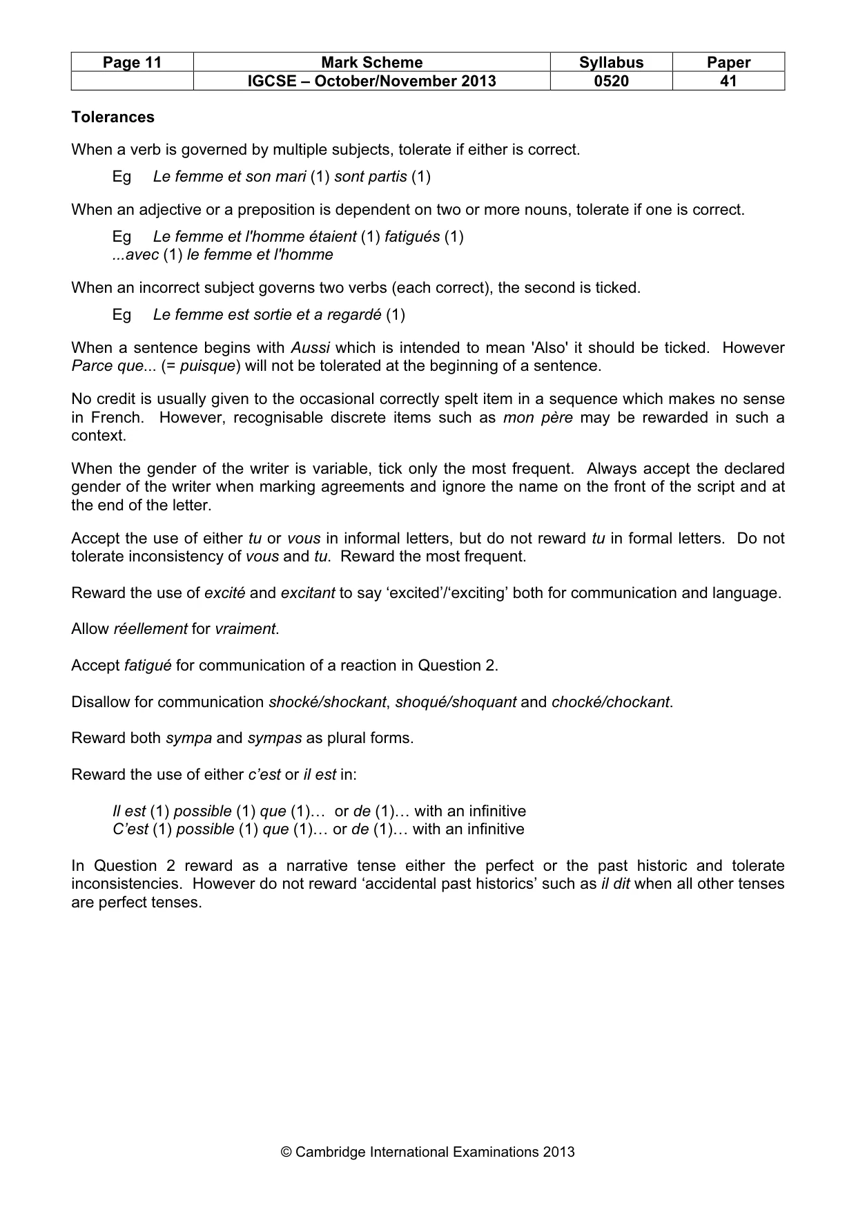 Mark scheme, page 11 of 22