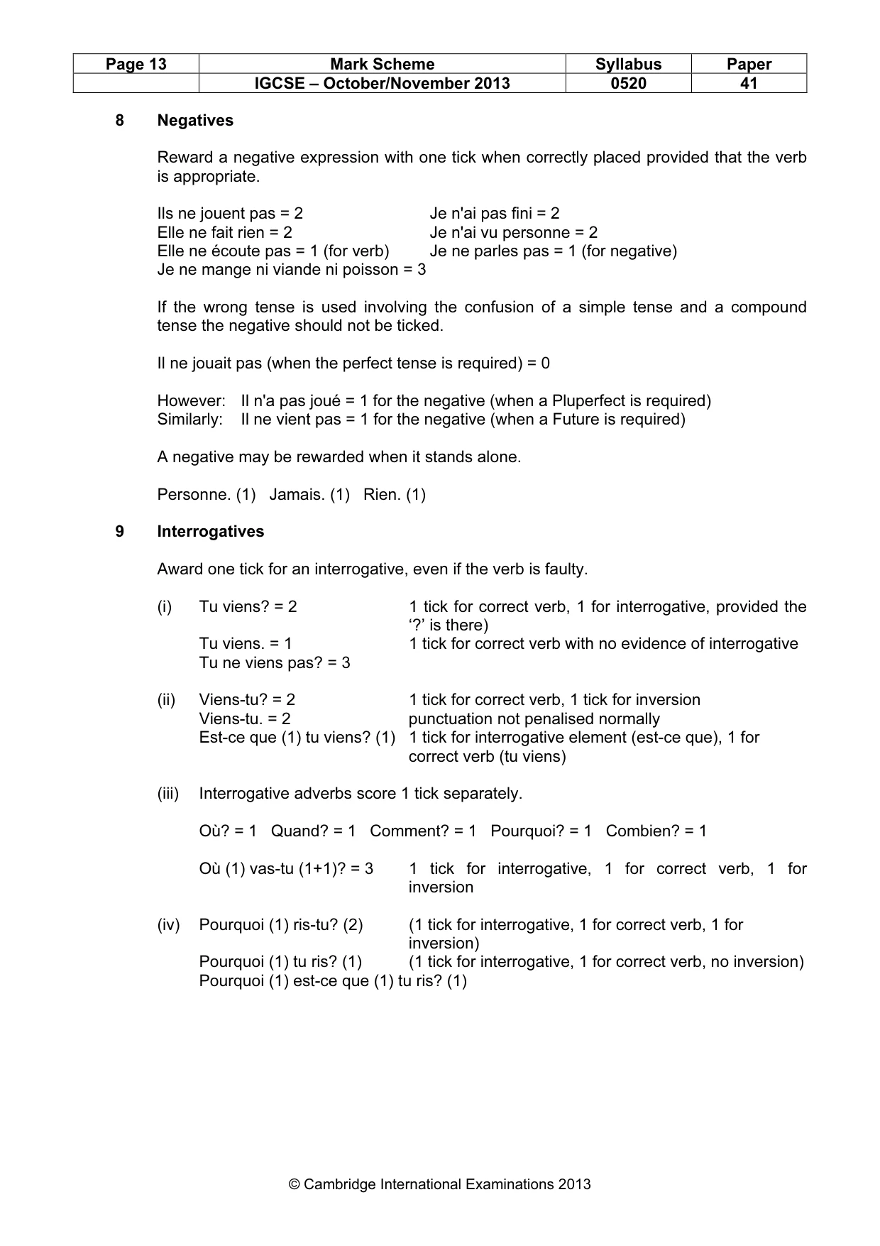 Mark scheme, page 13 of 22