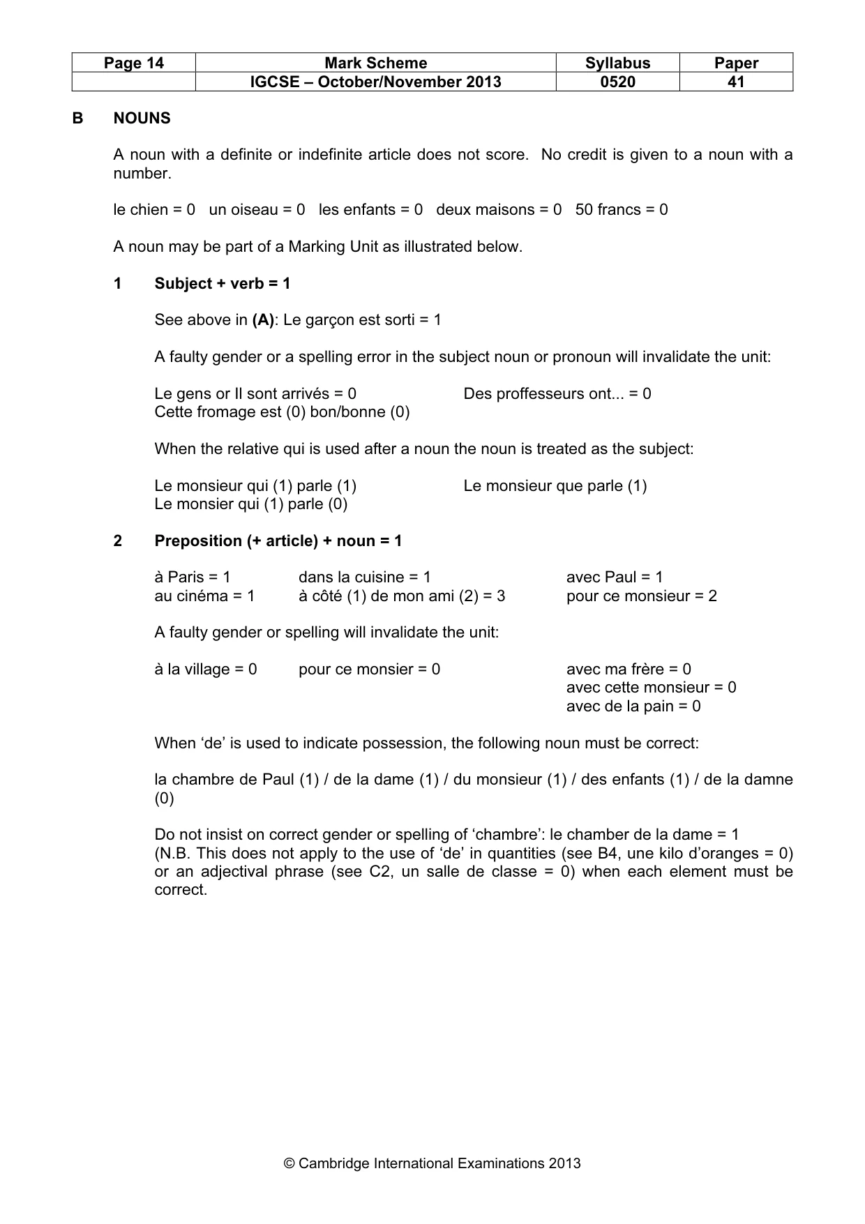 Mark scheme, page 14 of 22