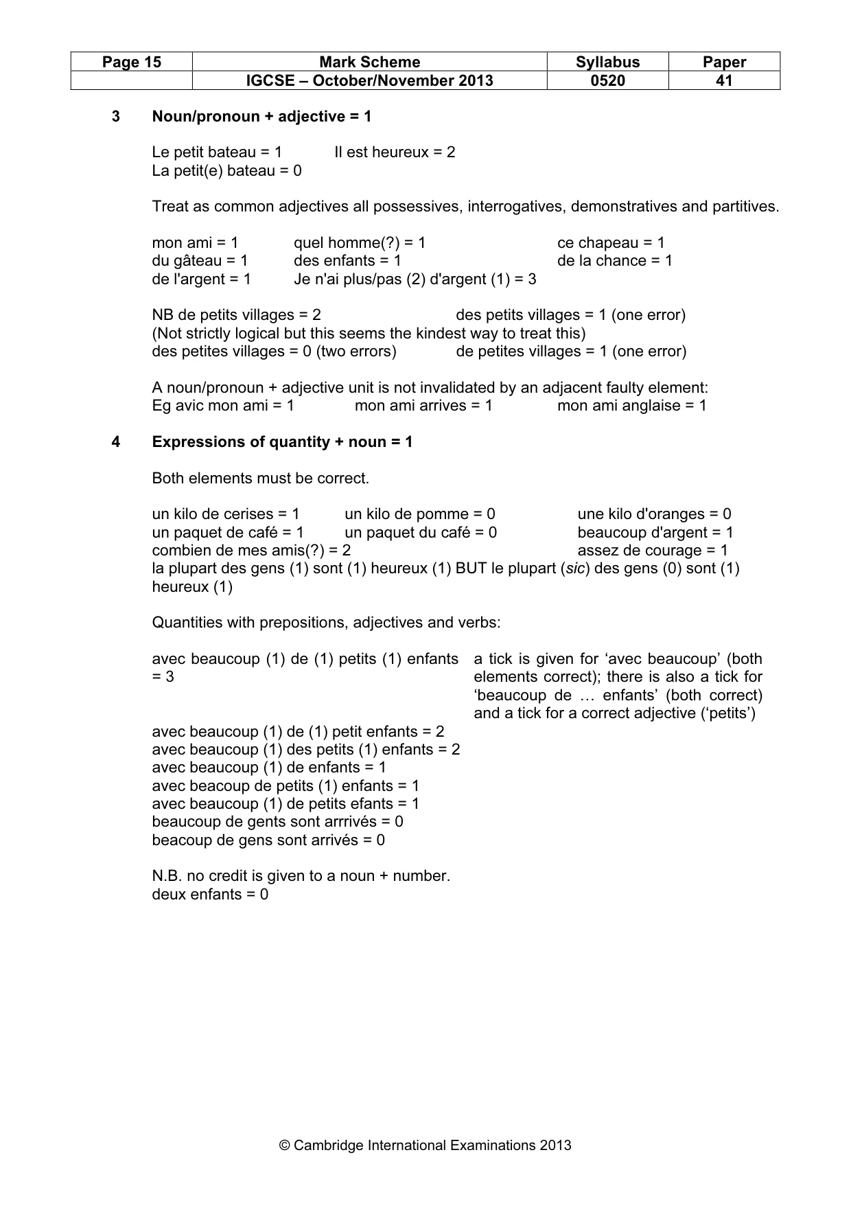 Mark scheme, page 15 of 22
