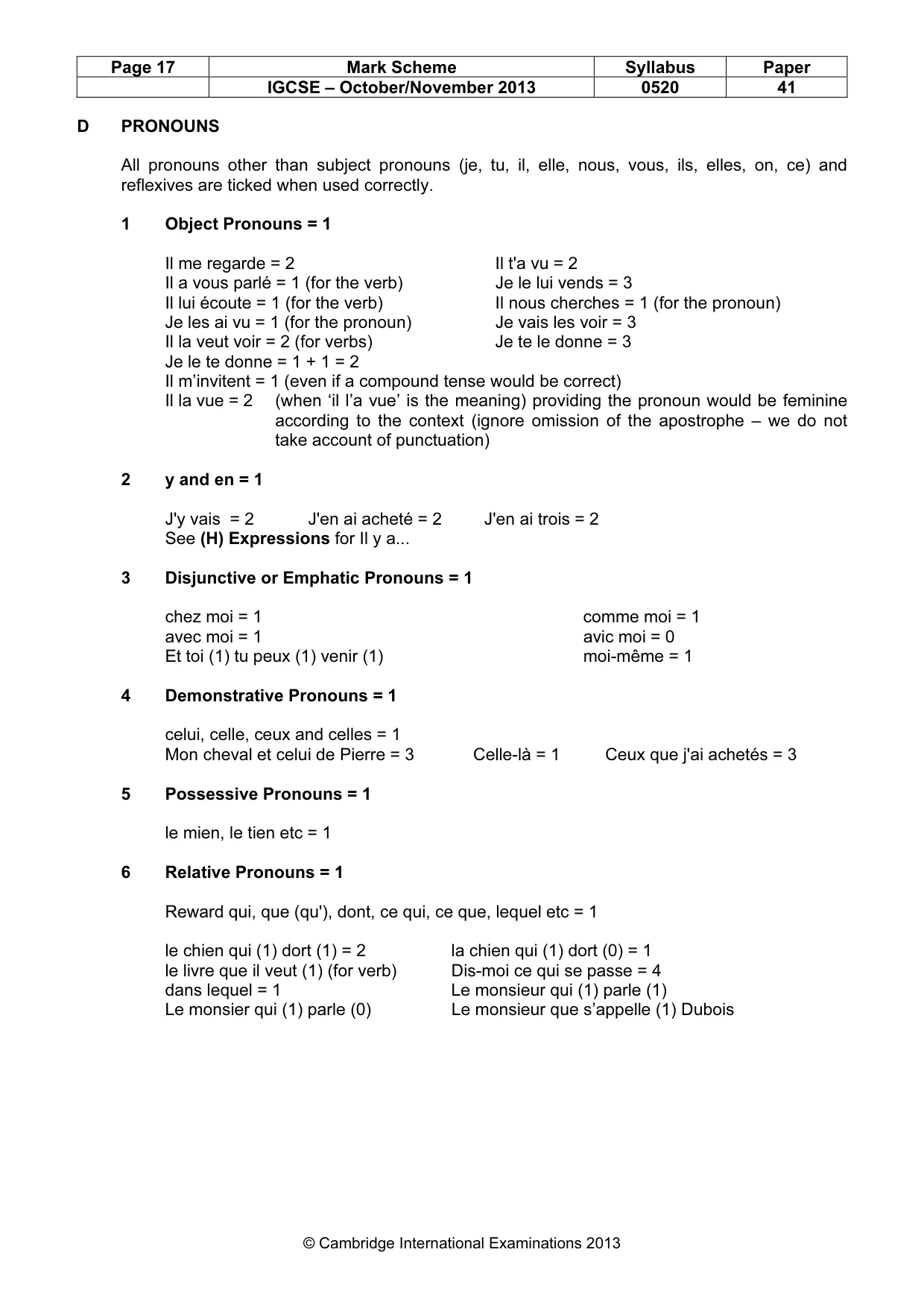 Mark scheme, page 17 of 22