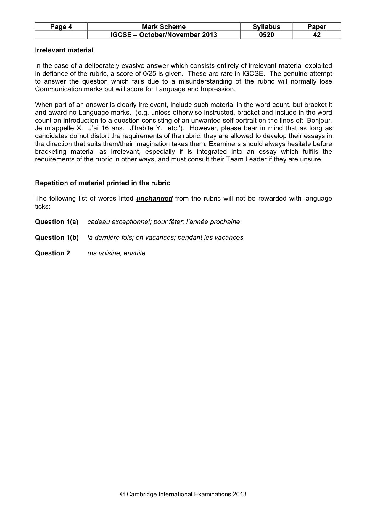 Mark scheme, page 4 of 23