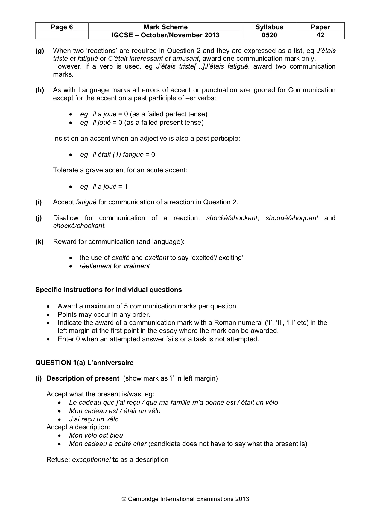Mark scheme, page 6 of 23