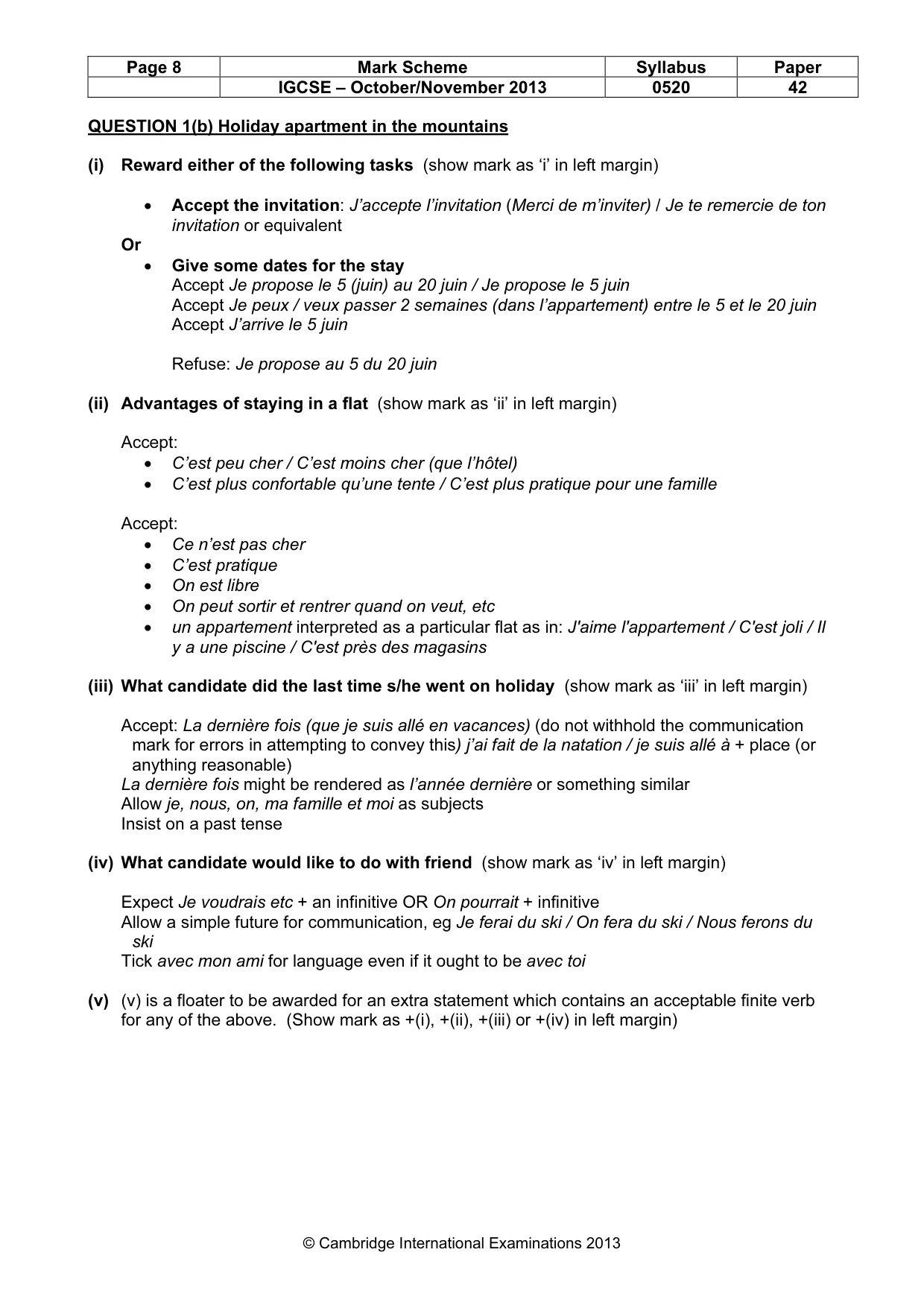 Mark scheme, page 8 of 23