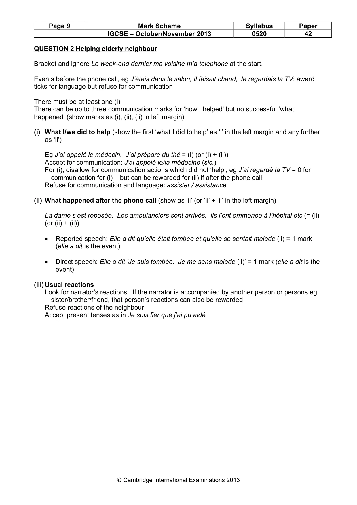 Mark scheme, page 9 of 23