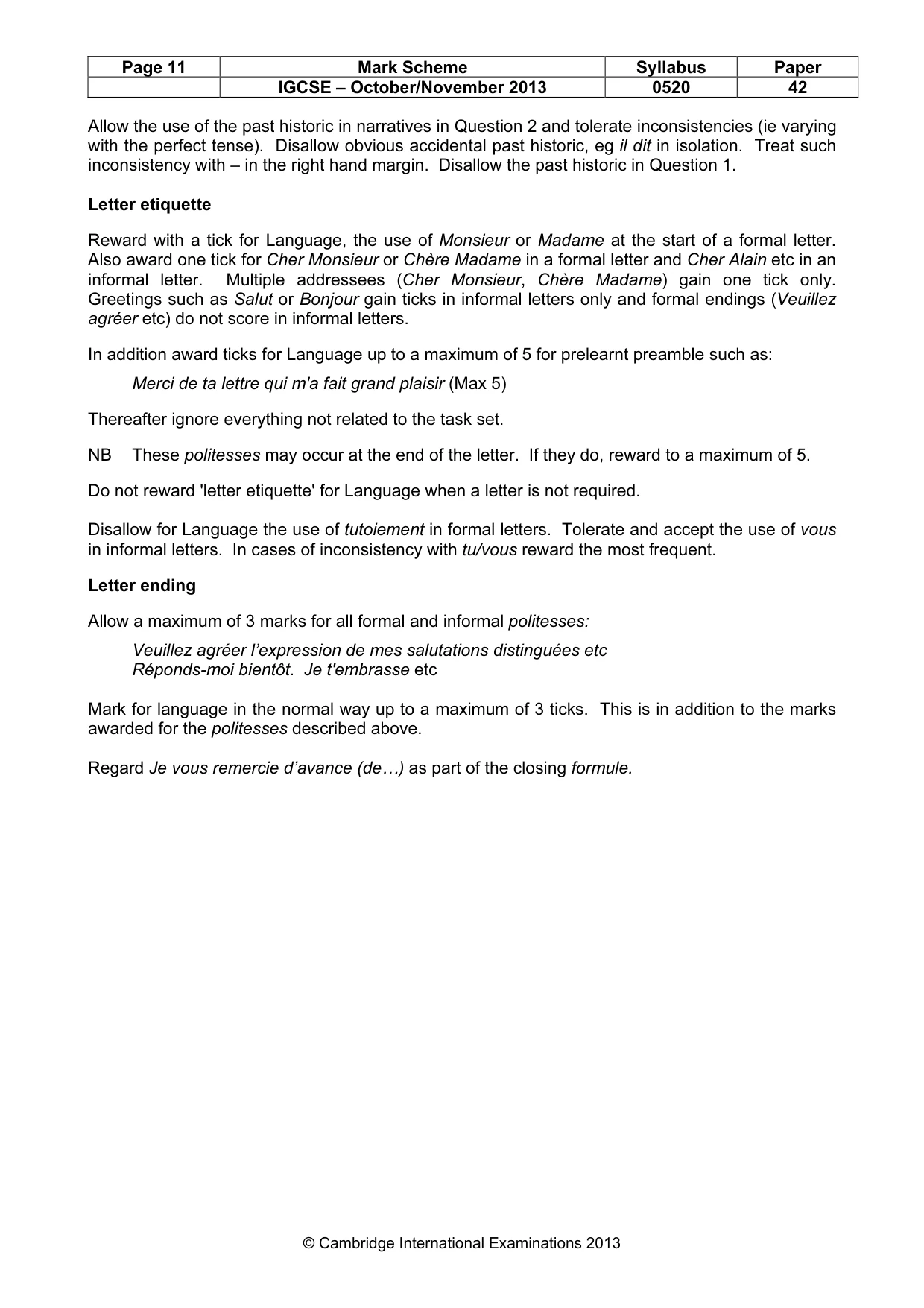 Mark scheme, page 11 of 23