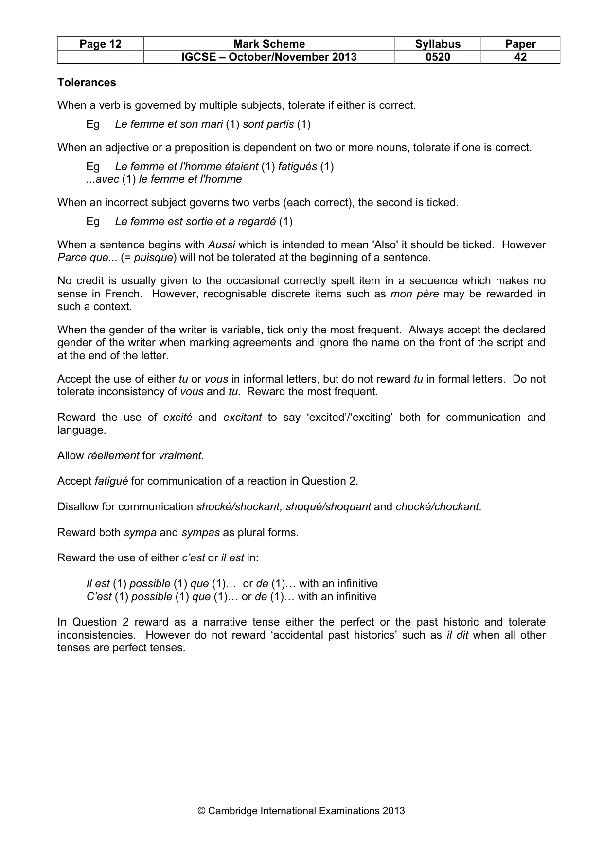 Mark scheme, page 12 of 23