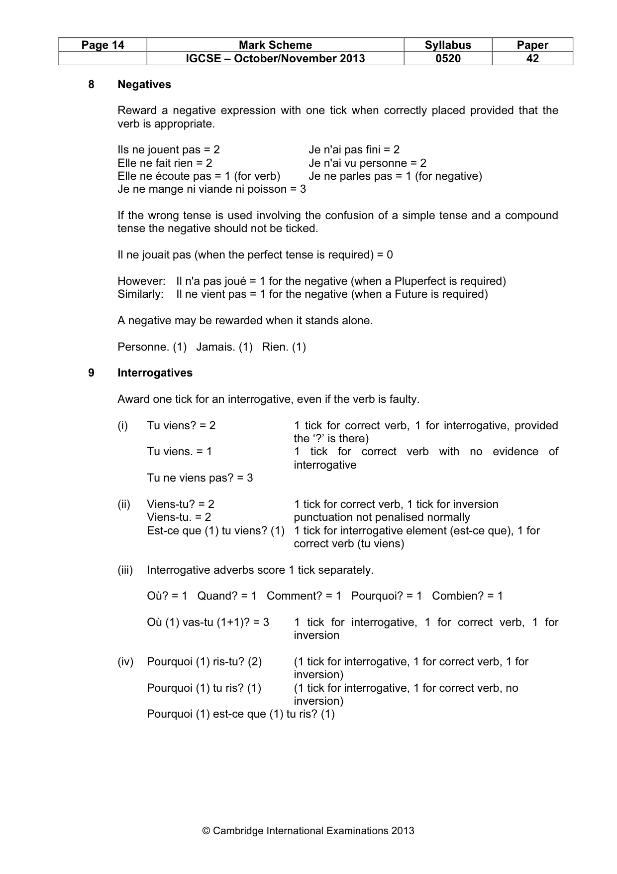Mark scheme, page 14 of 23