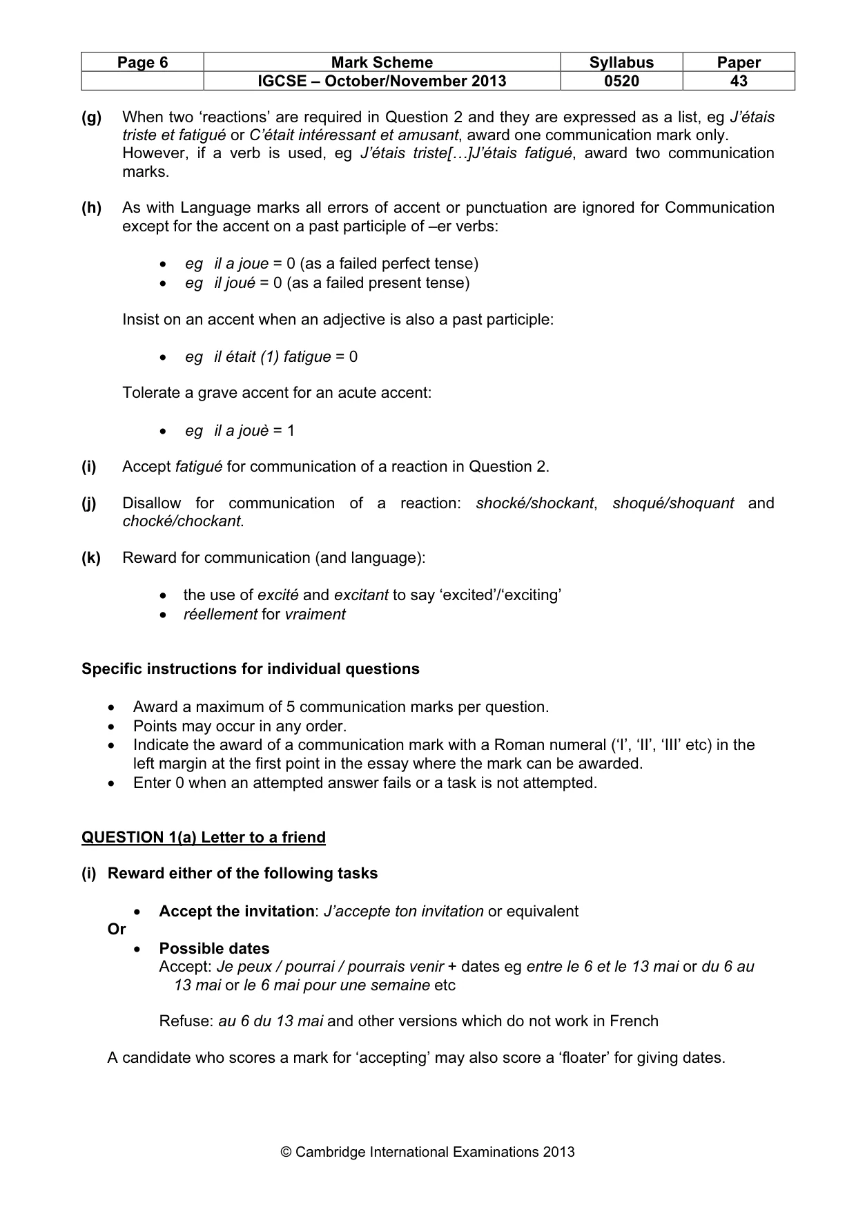 Mark scheme, page 6 of 22