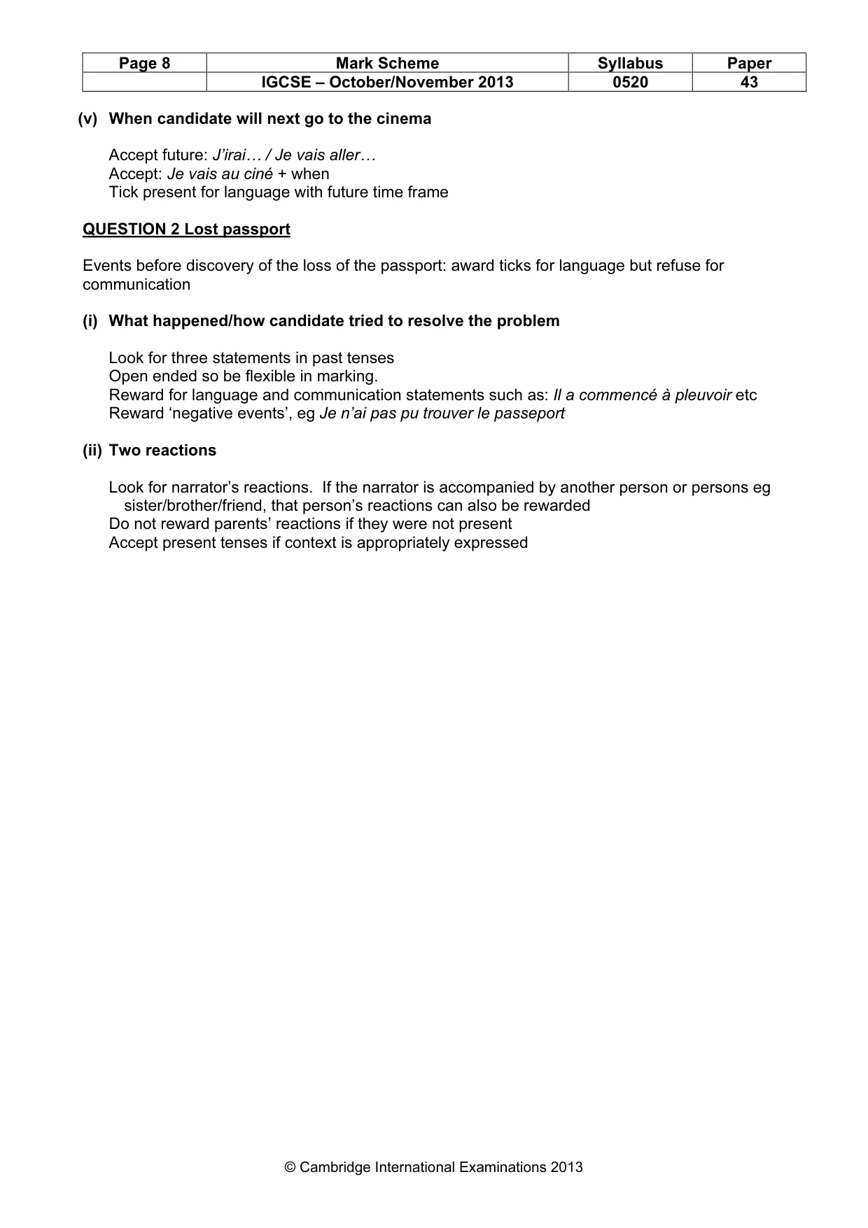 Mark scheme, page 8 of 22