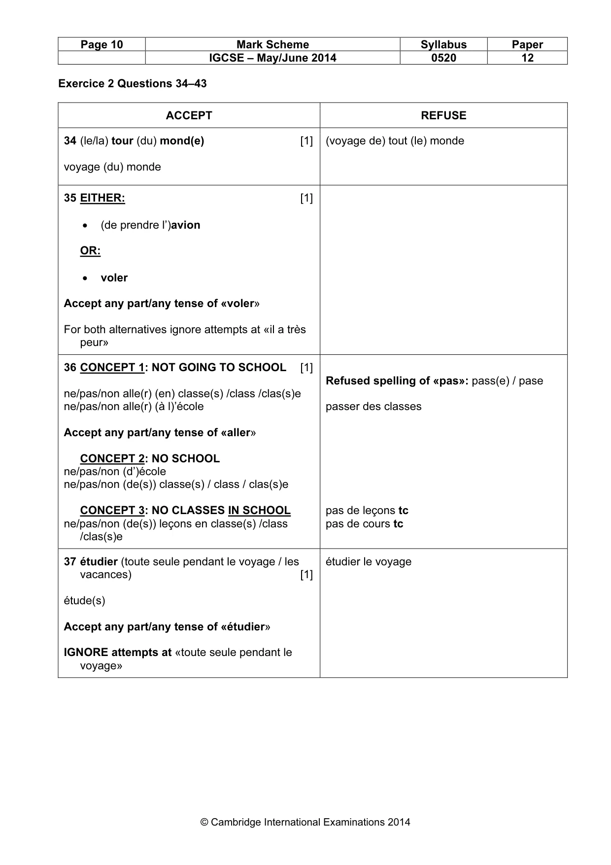 Mark scheme, page 10 of 12
