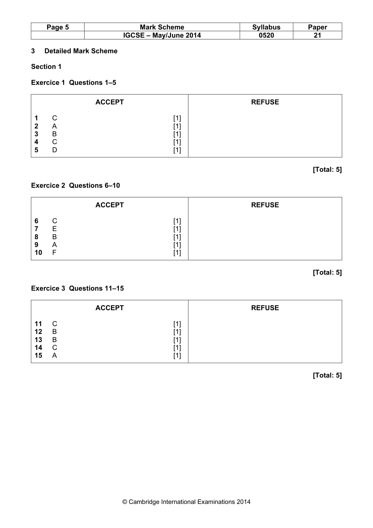 Mark scheme, page 5 of 19