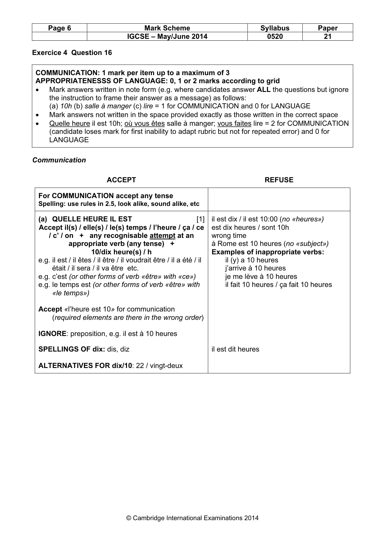Mark scheme, page 6 of 19