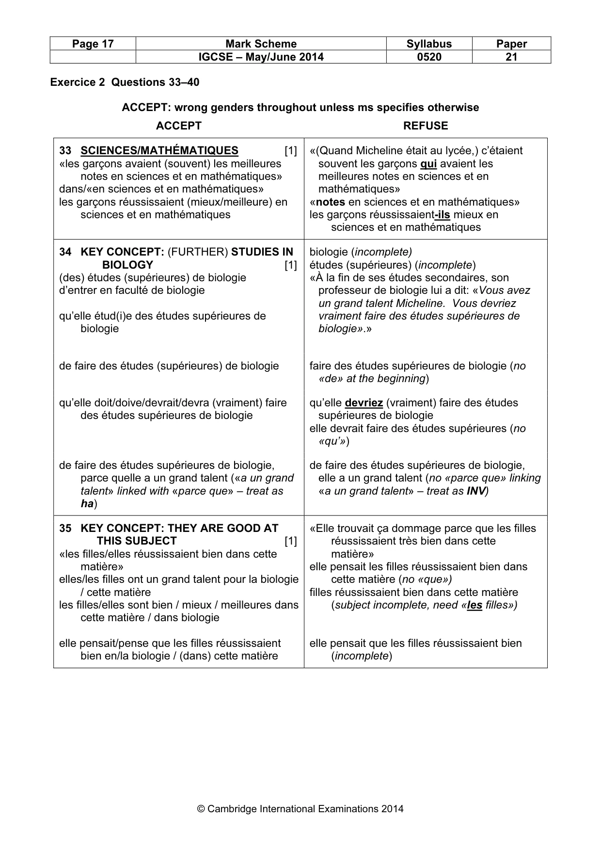 Mark scheme, page 17 of 19