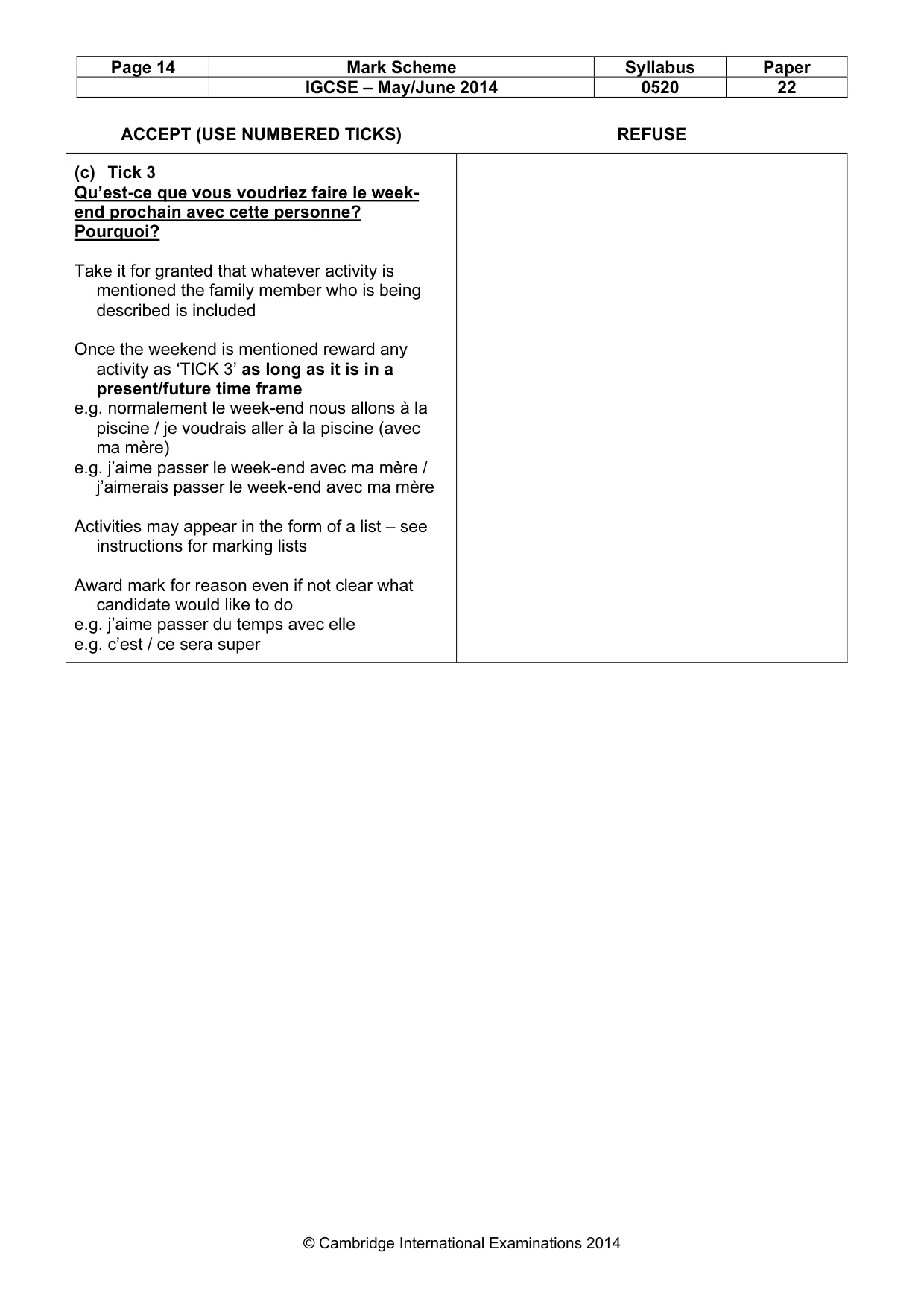 Mark scheme, page 14 of 21