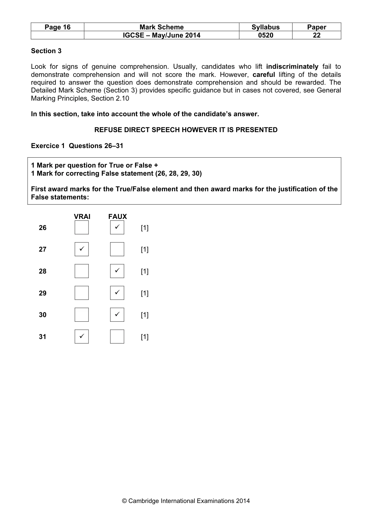 Mark scheme, page 16 of 21