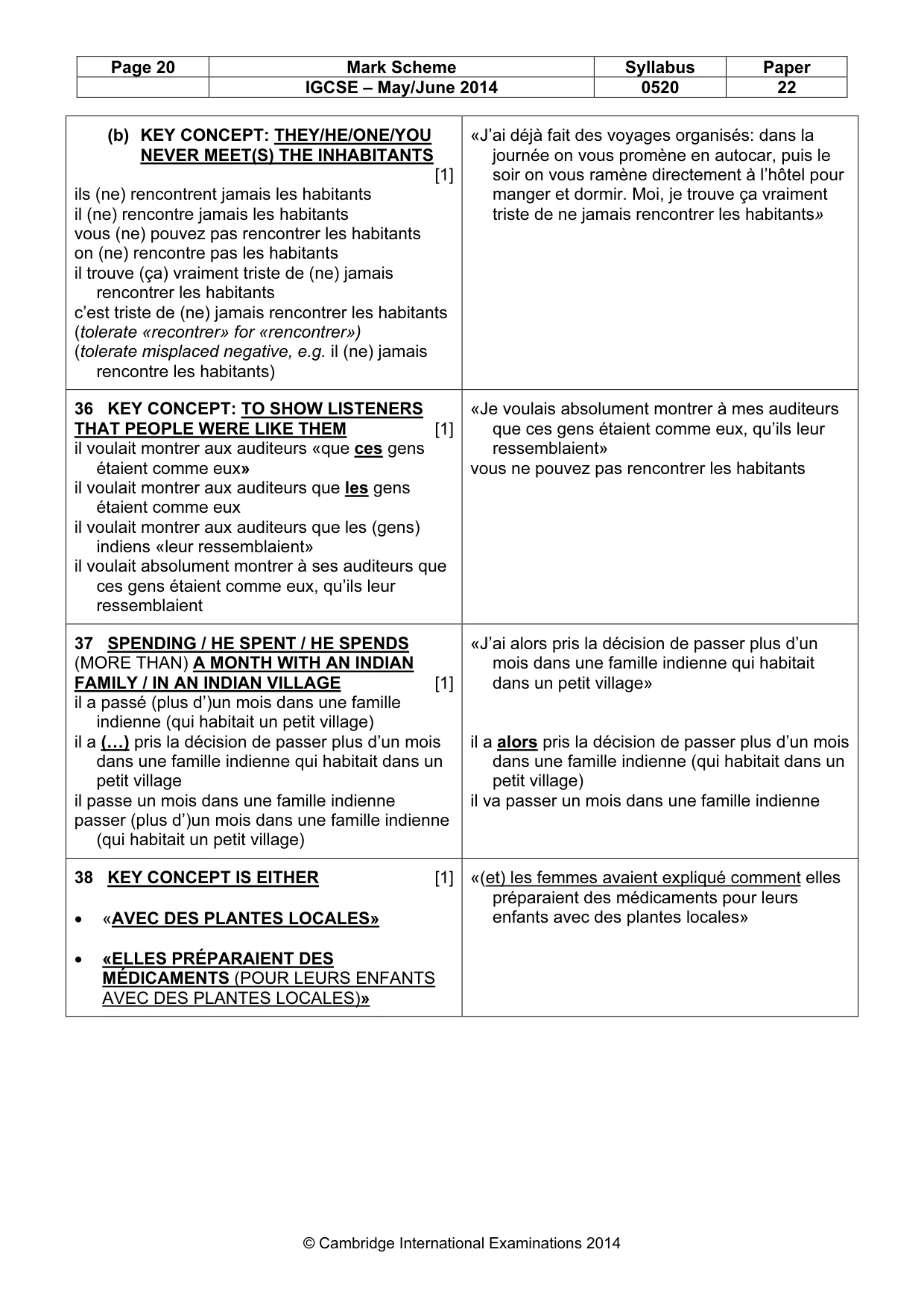 Mark scheme, page 20 of 21