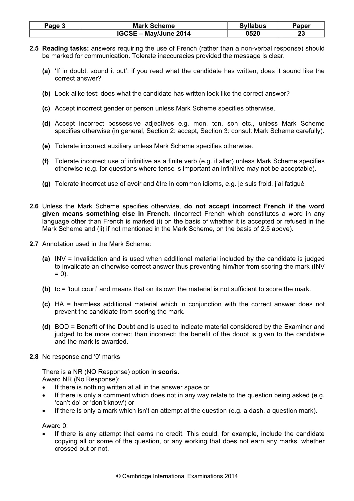 Mark scheme, page 3 of 16