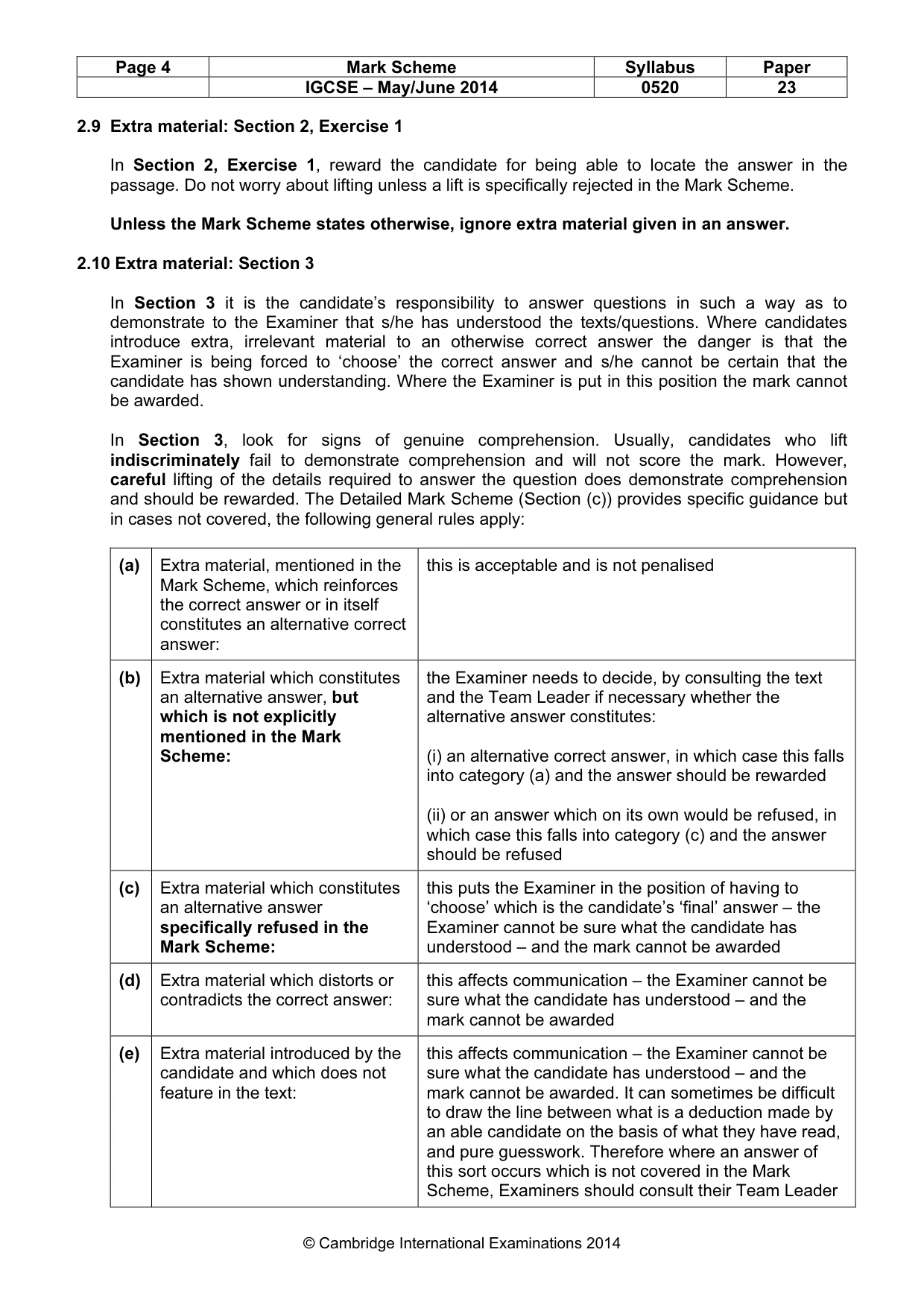 Mark scheme, page 4 of 16