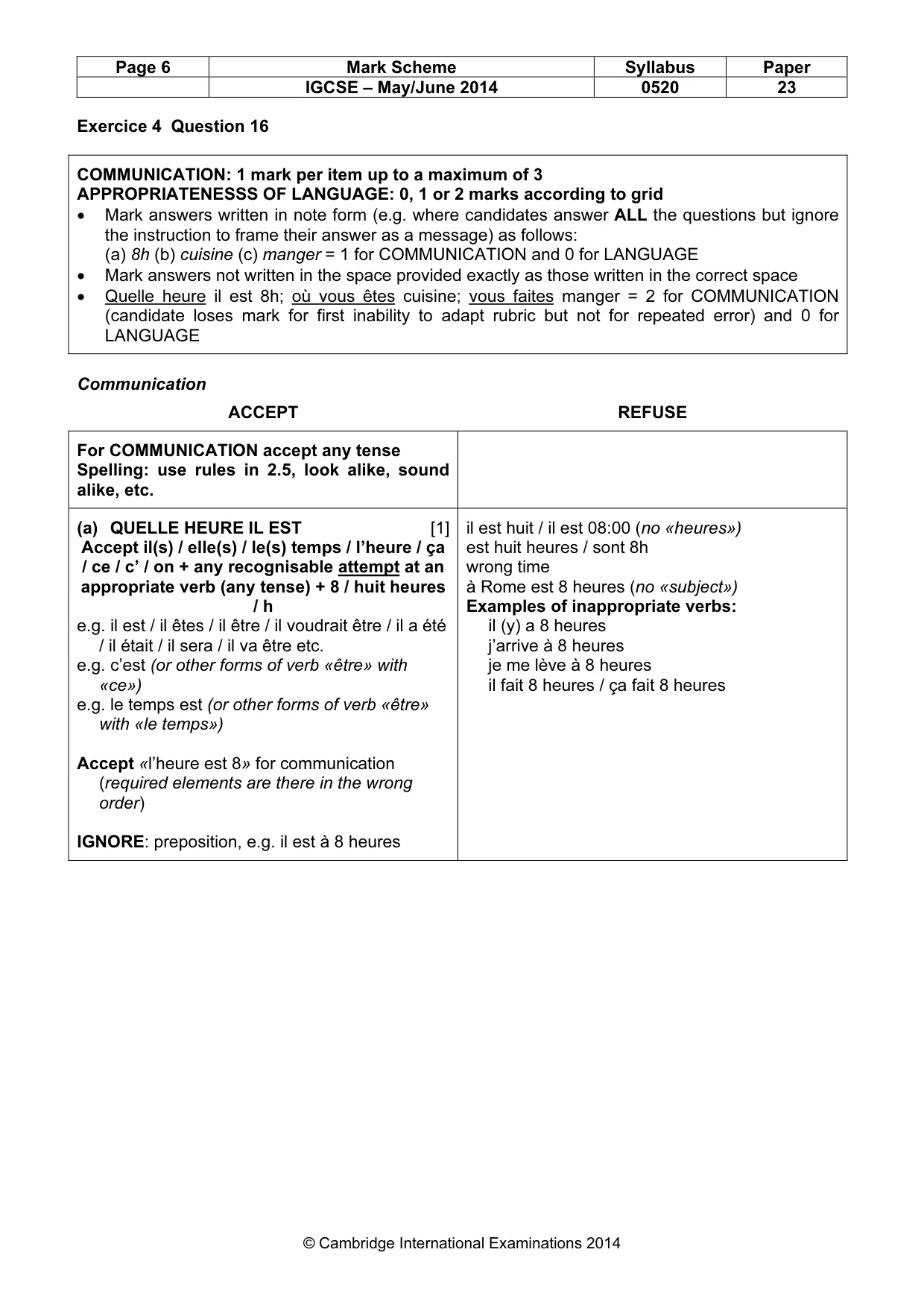 Mark scheme, page 6 of 16
