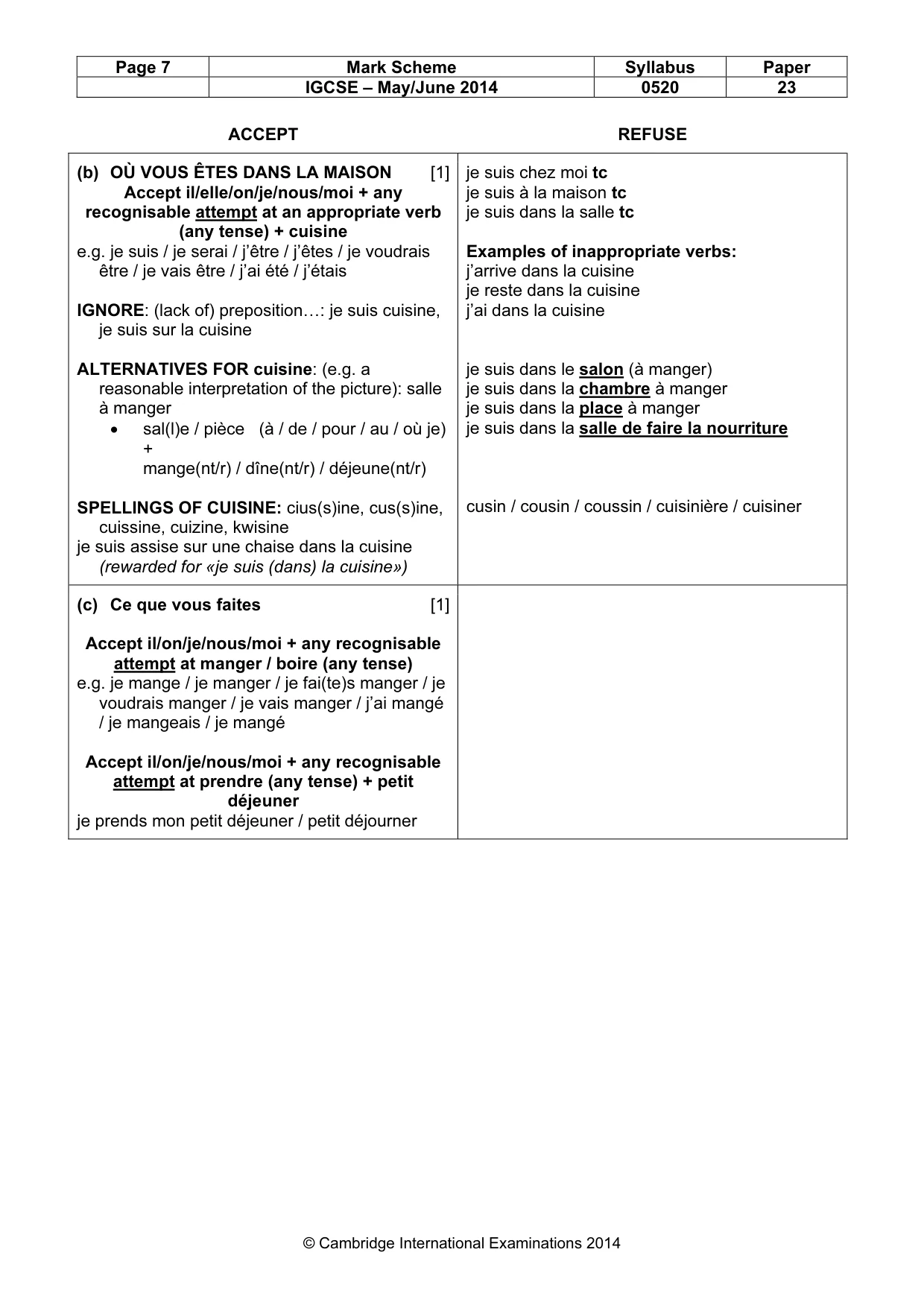 Mark scheme, page 7 of 16