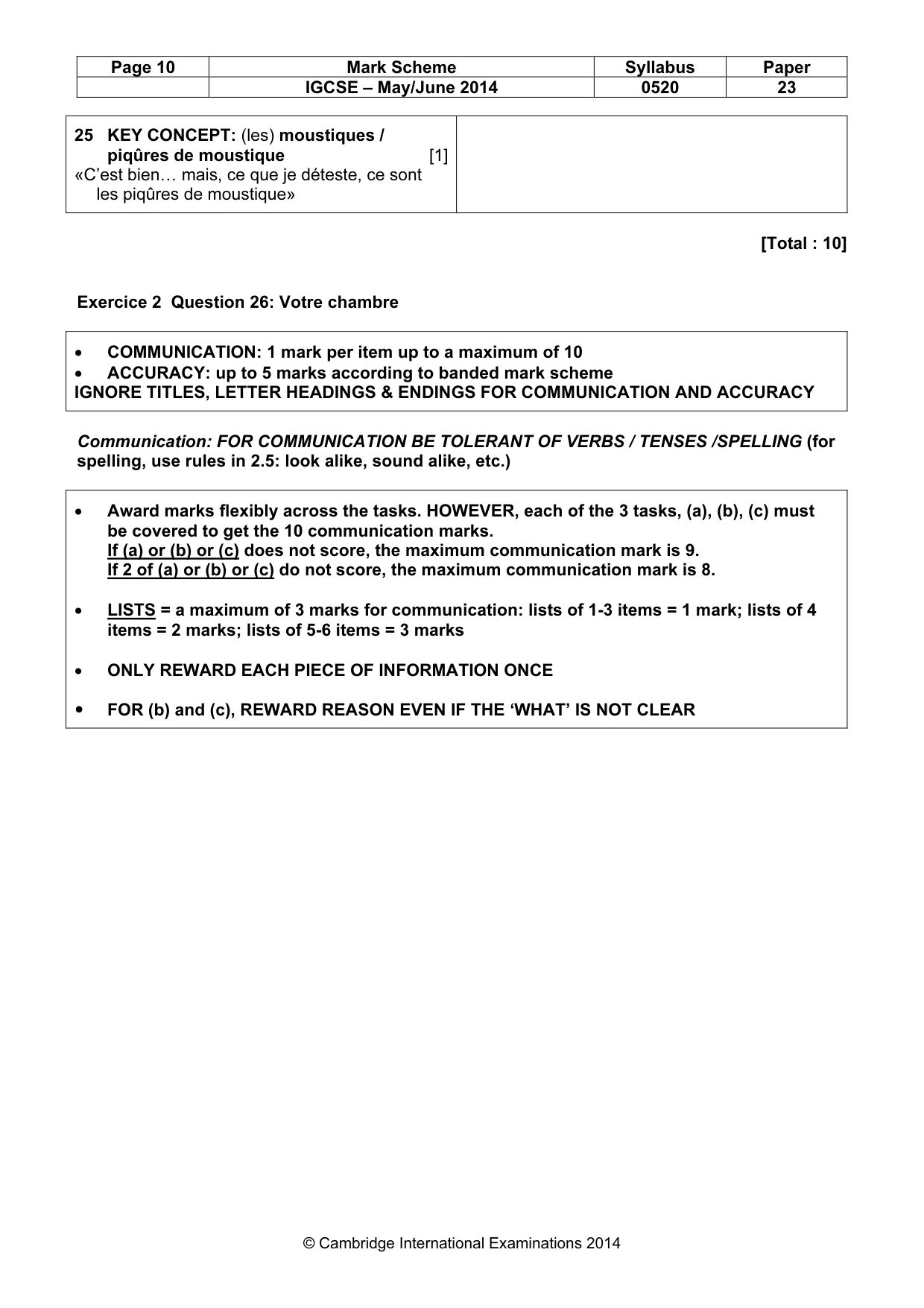 Mark scheme, page 10 of 16