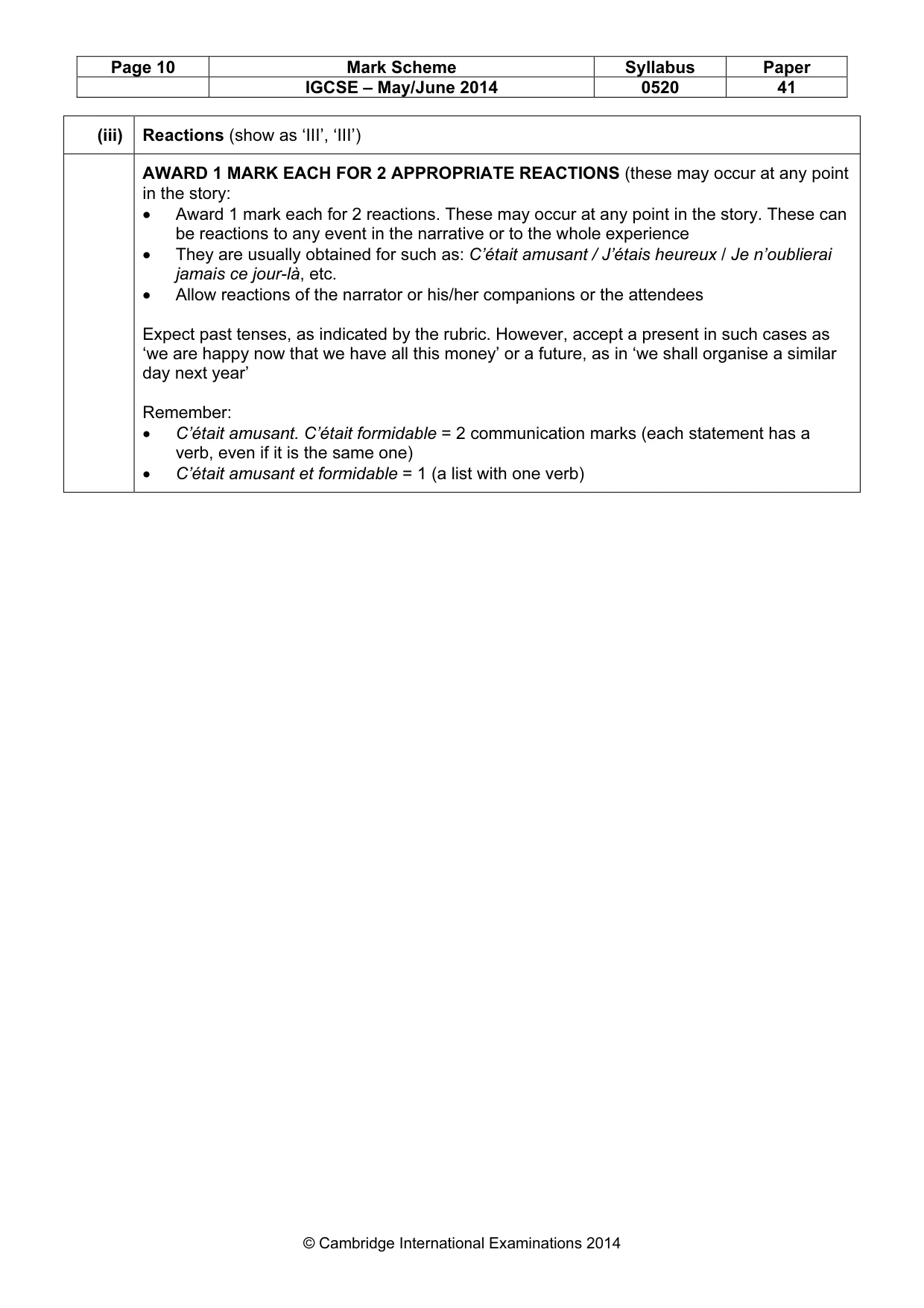 Mark scheme, page 10 of 25