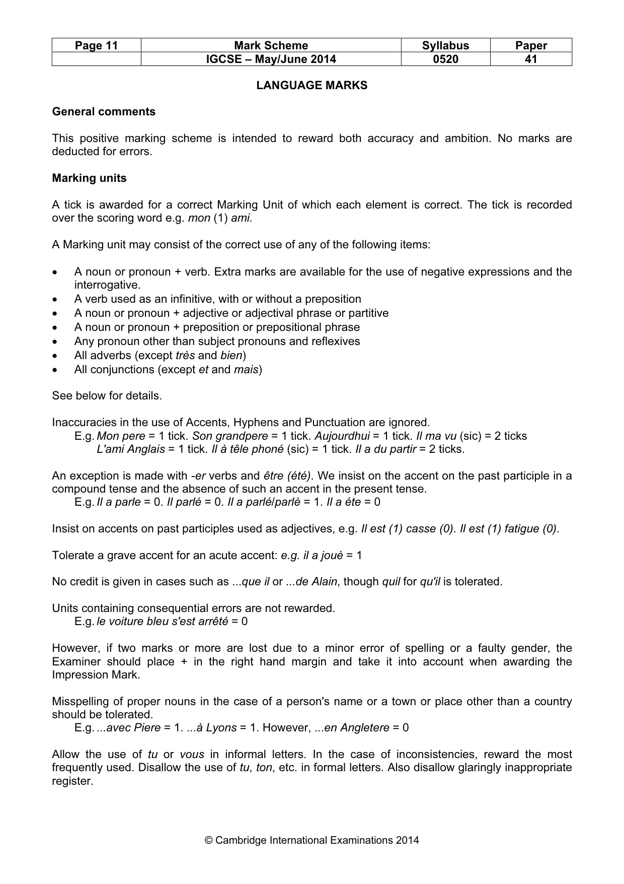 Mark scheme, page 11 of 25
