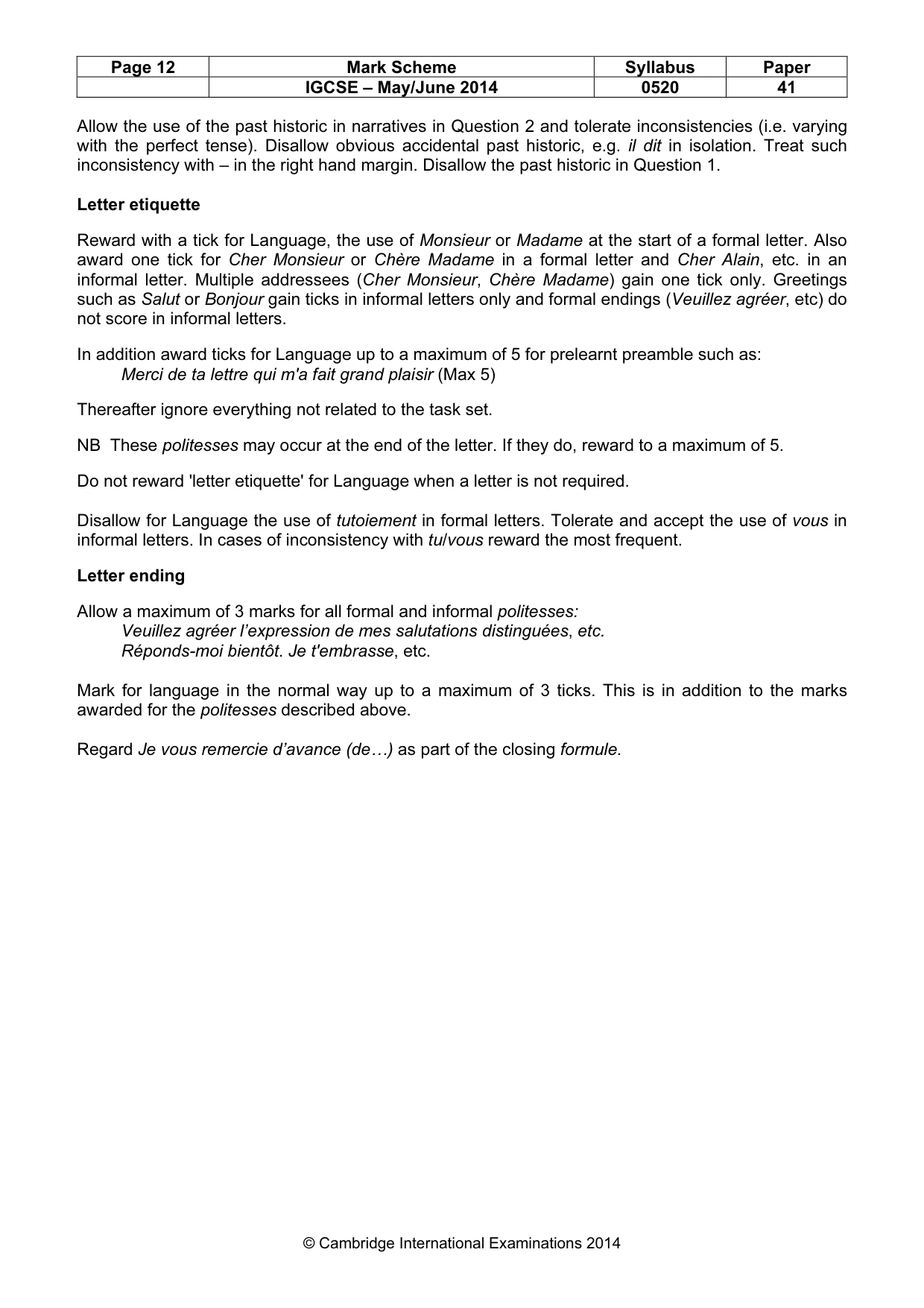 Mark scheme, page 12 of 25