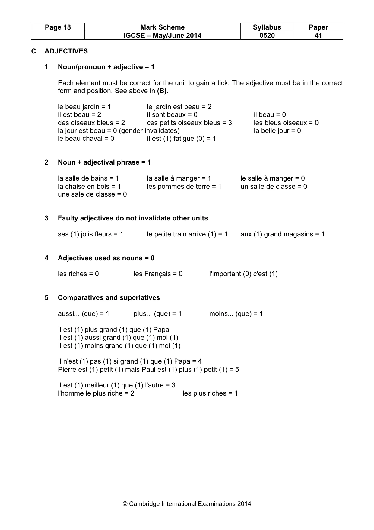 Mark scheme, page 18 of 25