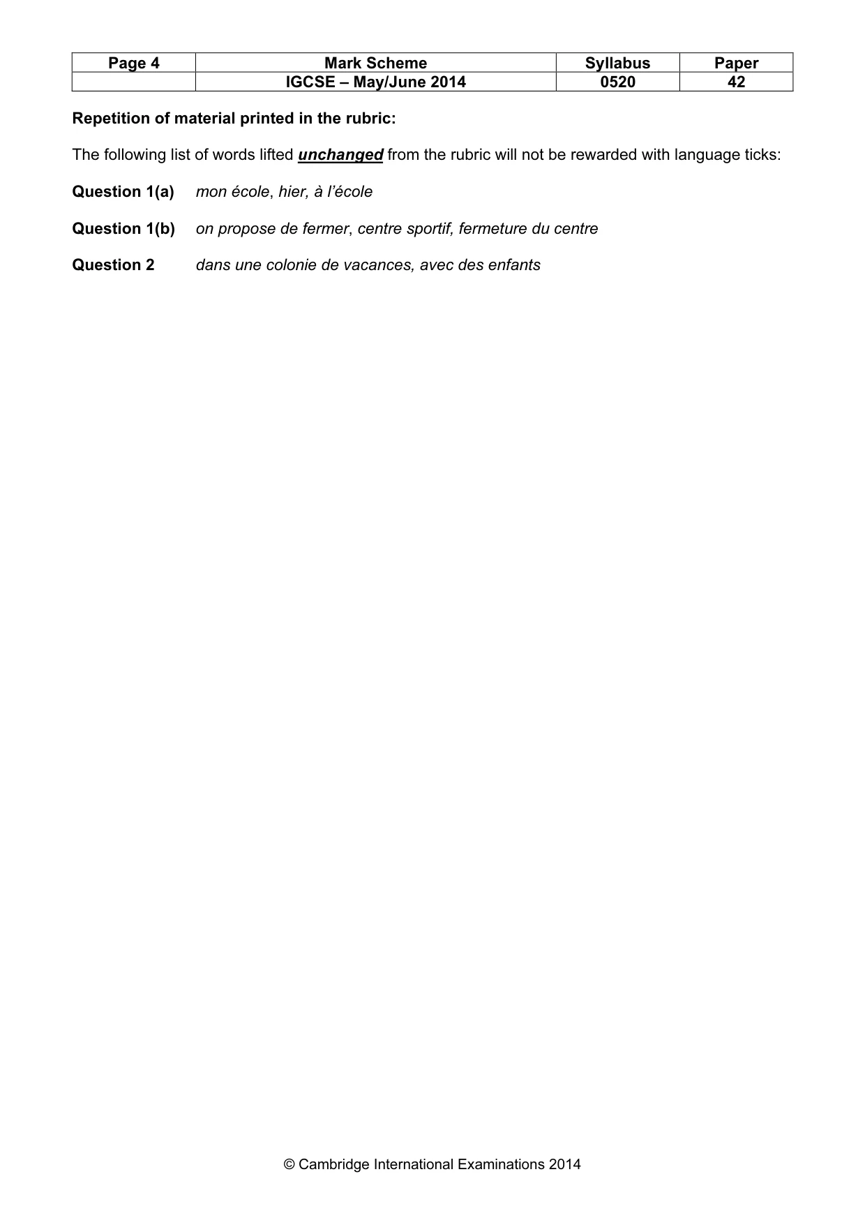 Mark scheme, page 4 of 26