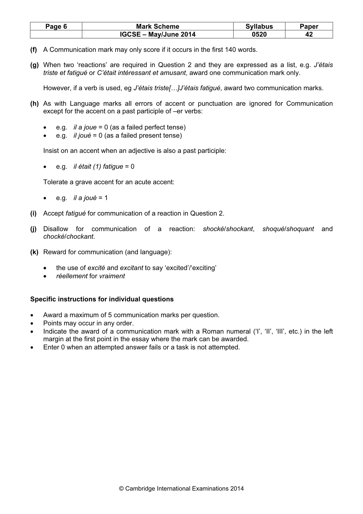 Mark scheme, page 6 of 26