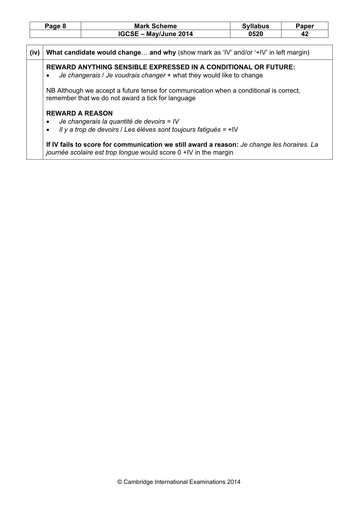 Mark scheme, page 8 of 26