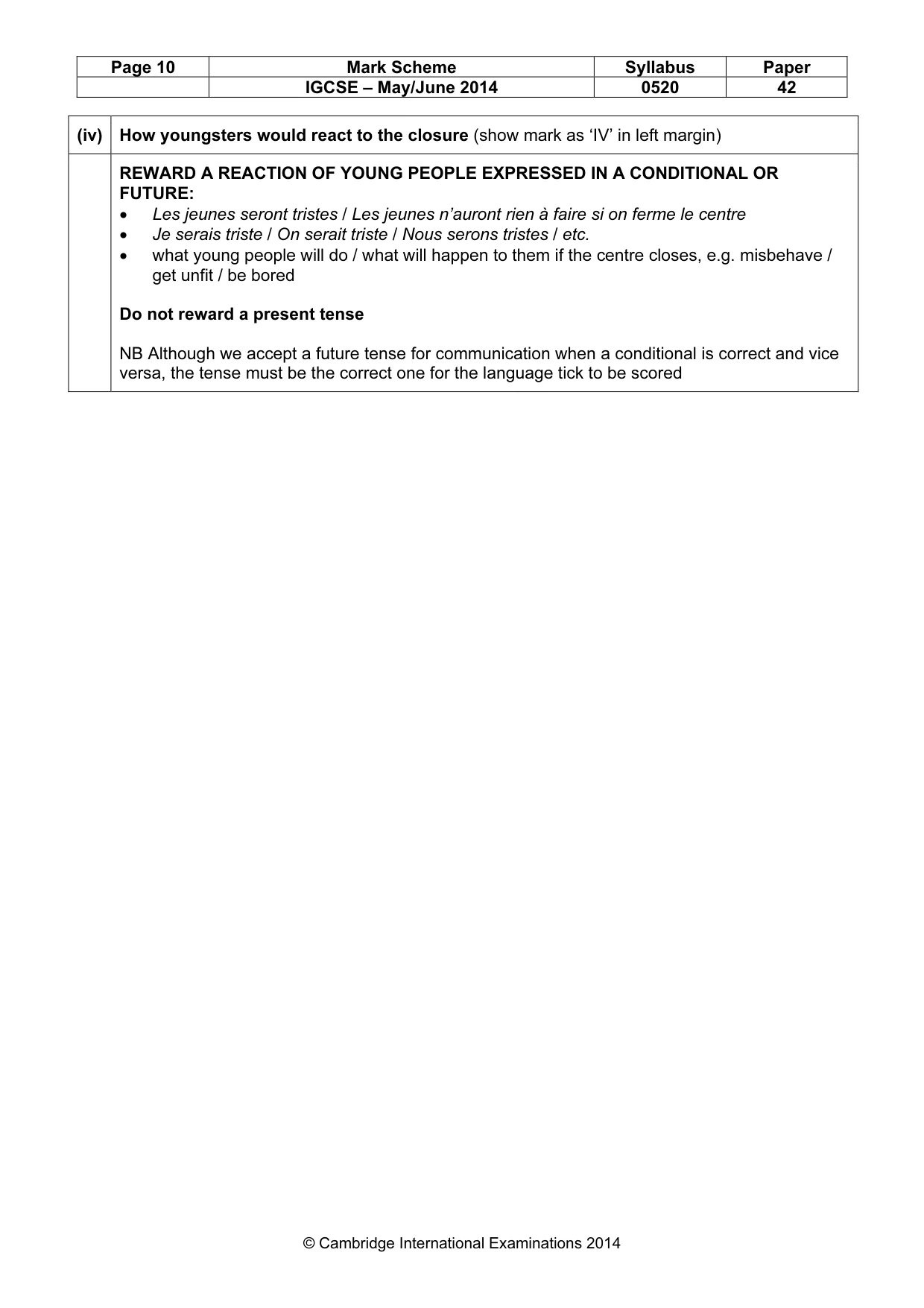 Mark scheme, page 10 of 26