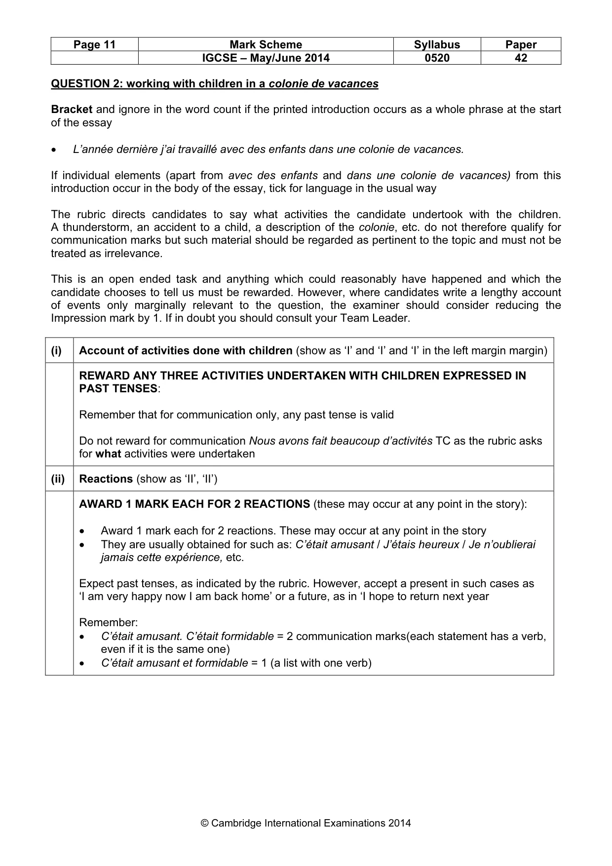 Mark scheme, page 11 of 26