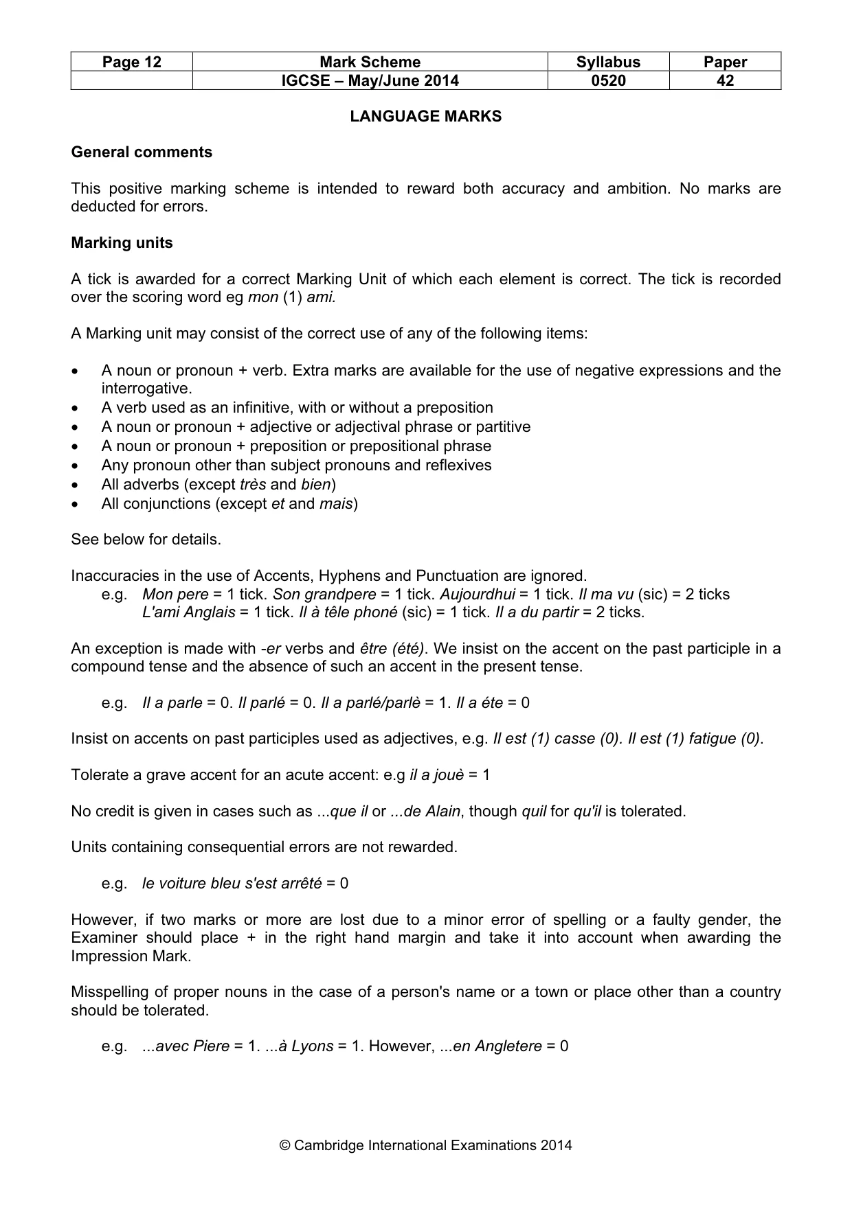 Mark scheme, page 12 of 26