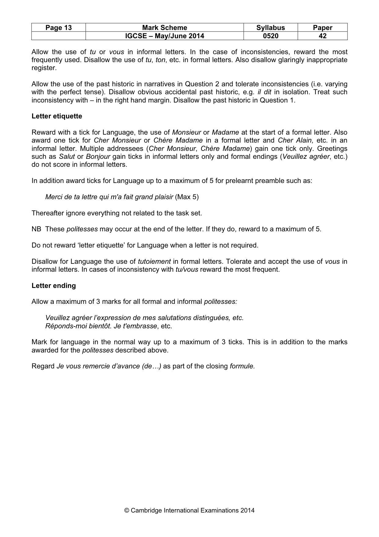 Mark scheme, page 13 of 26