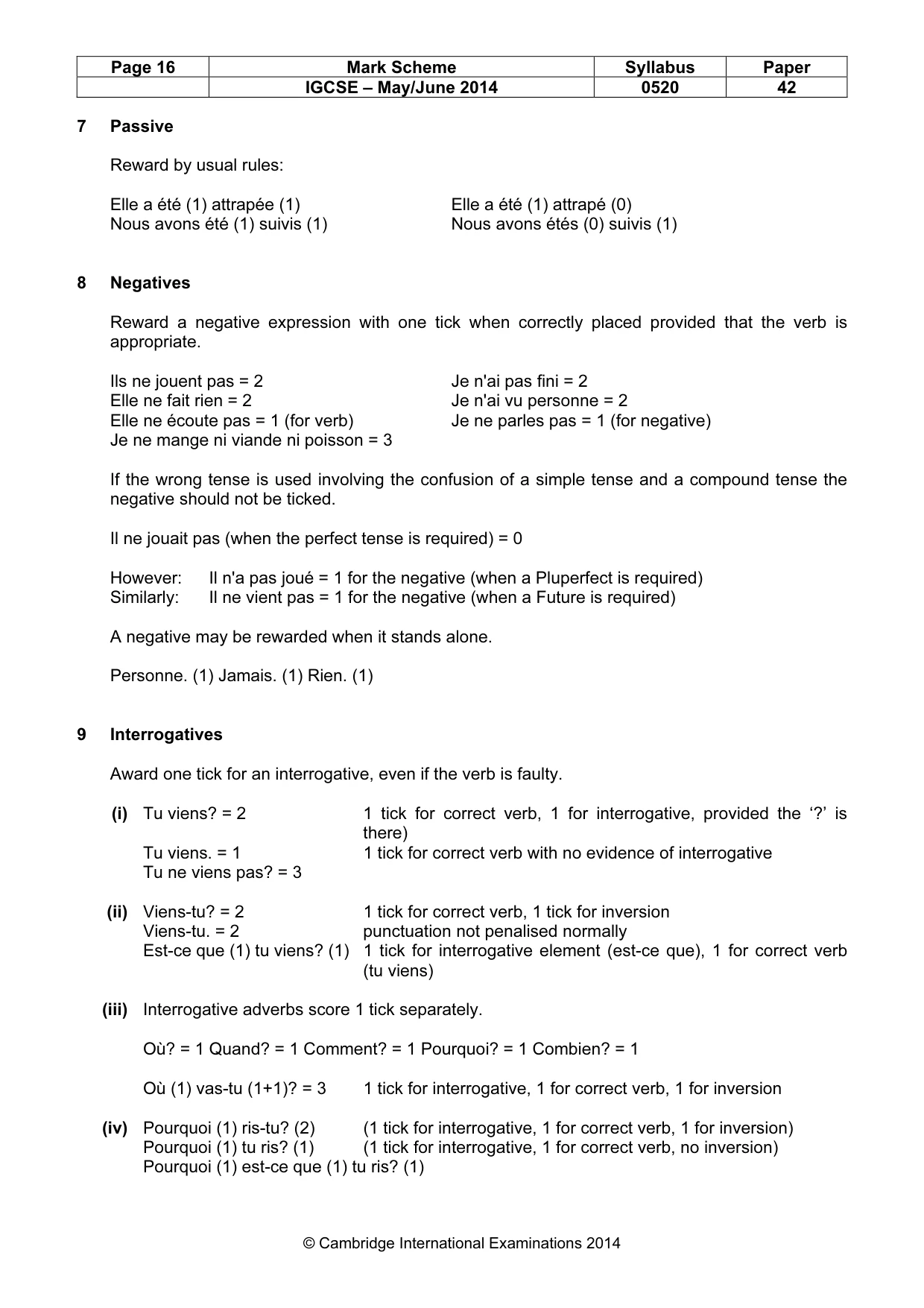 Mark scheme, page 16 of 26