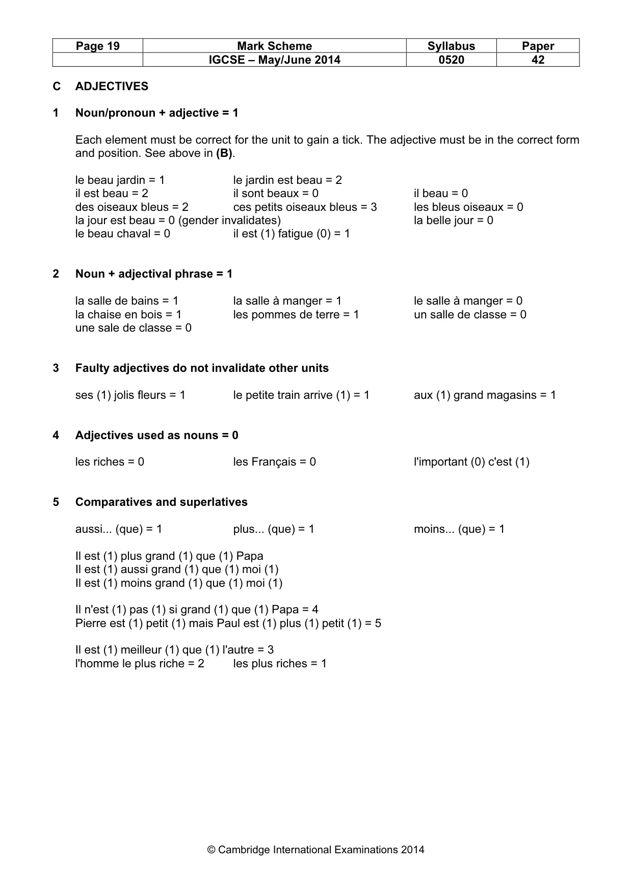 Mark scheme, page 19 of 26